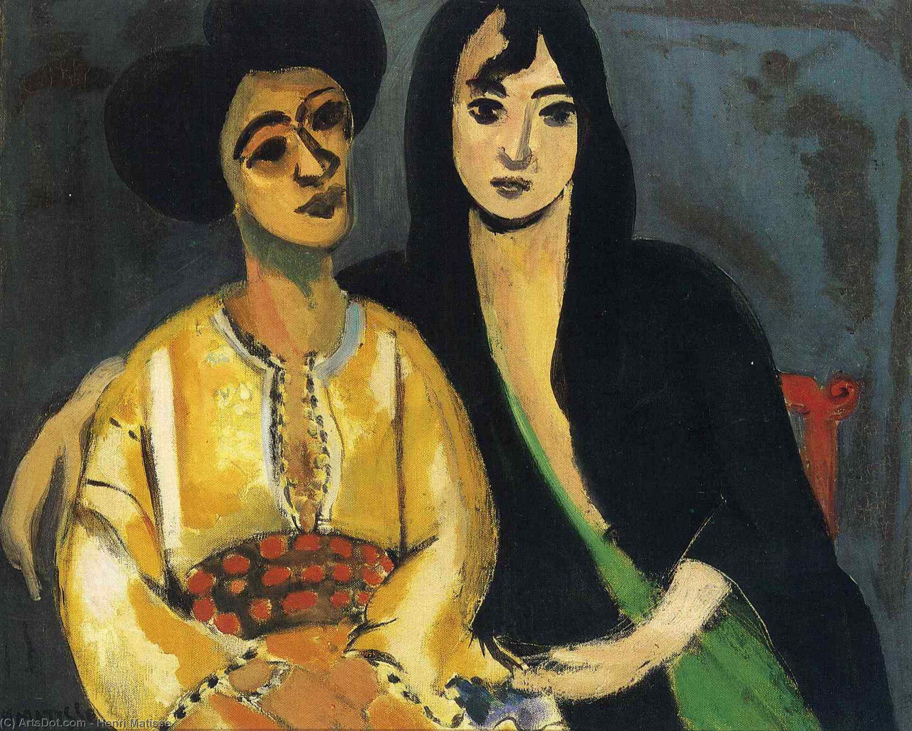 Order Artwork Replica Aicha and Laurette, 1917 by Henri Matisse (Inspired By) (1869-1954, France) | ArtsDot.com