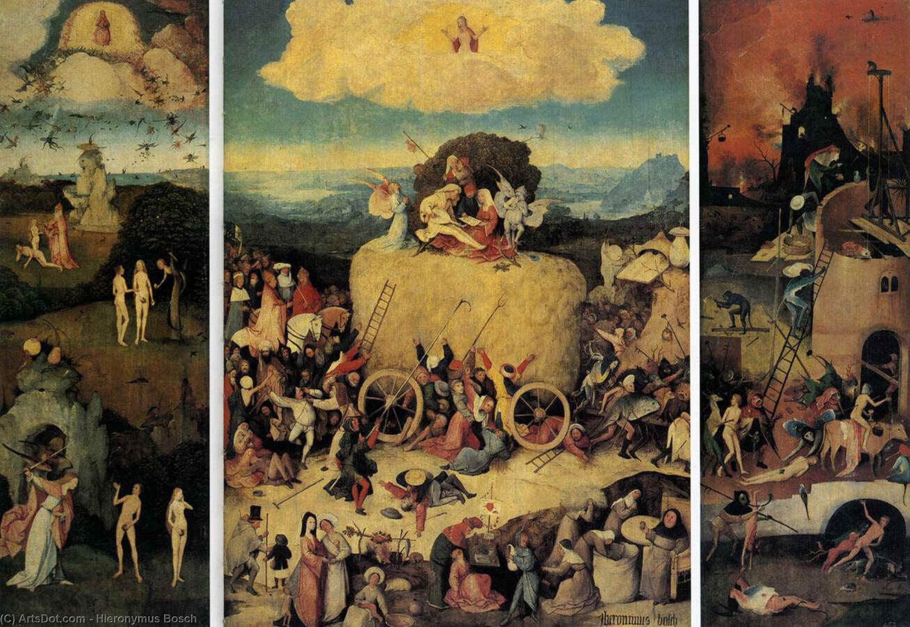 Buy Museum Art Reproductions The Haywain Triptych, 1504 by Hieronymus Bosch (1450-1516, Netherlands) | ArtsDot.com