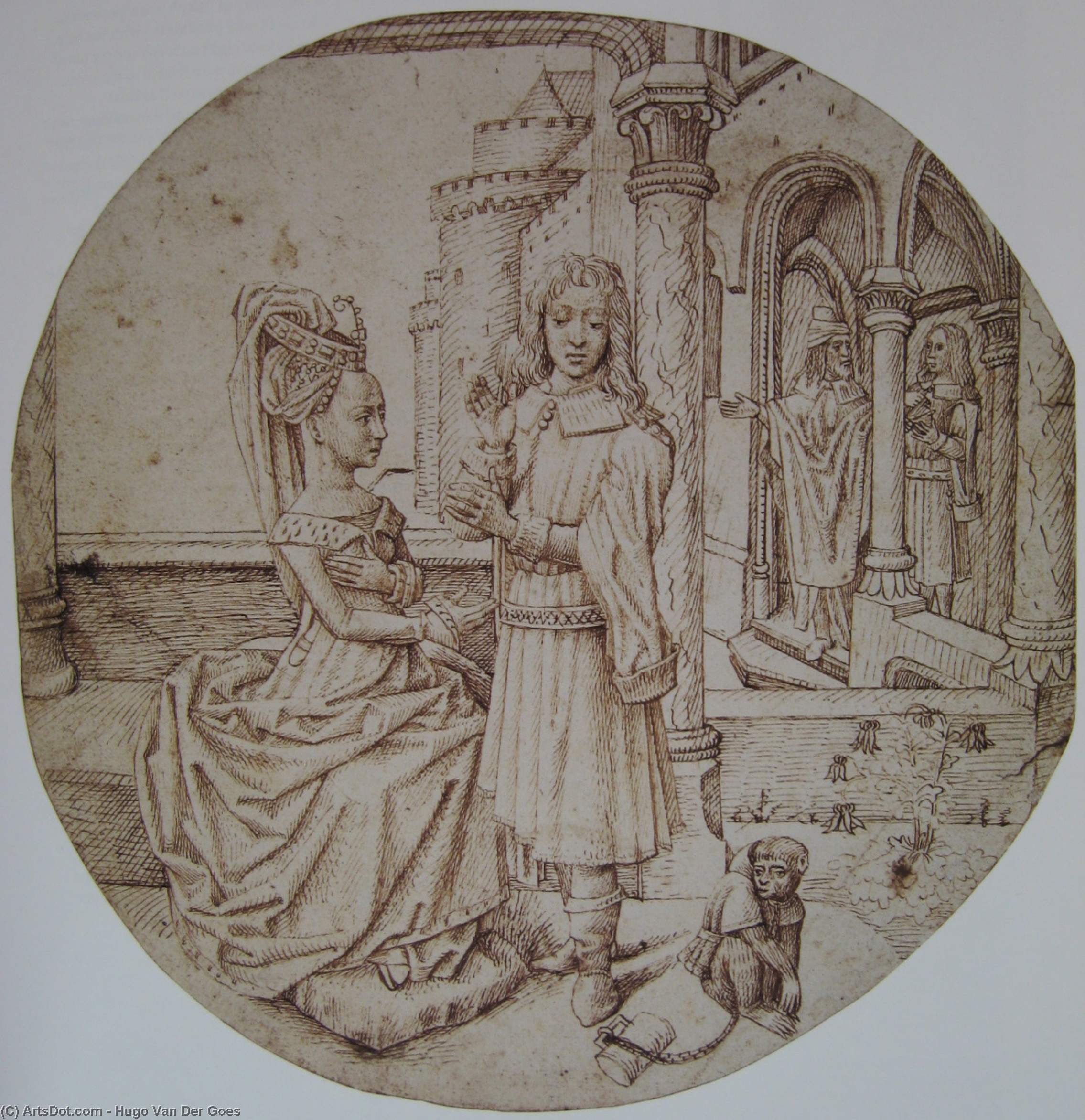 Order Oil Painting Replica Joseph and Asenath, 1475 by Hugo Van Der Goes (1440-1482, Belgium) | ArtsDot.com
