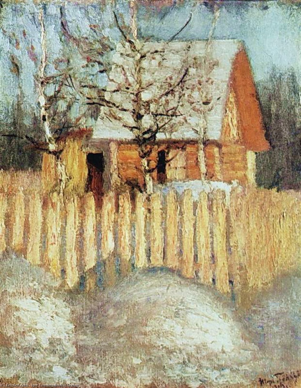 Buy Museum Art Reproductions New Summer Cottage, 1903 by Igor Emmanuilovich Grabar (Inspired By) (1871-1960, Hungary) | ArtsDot.com