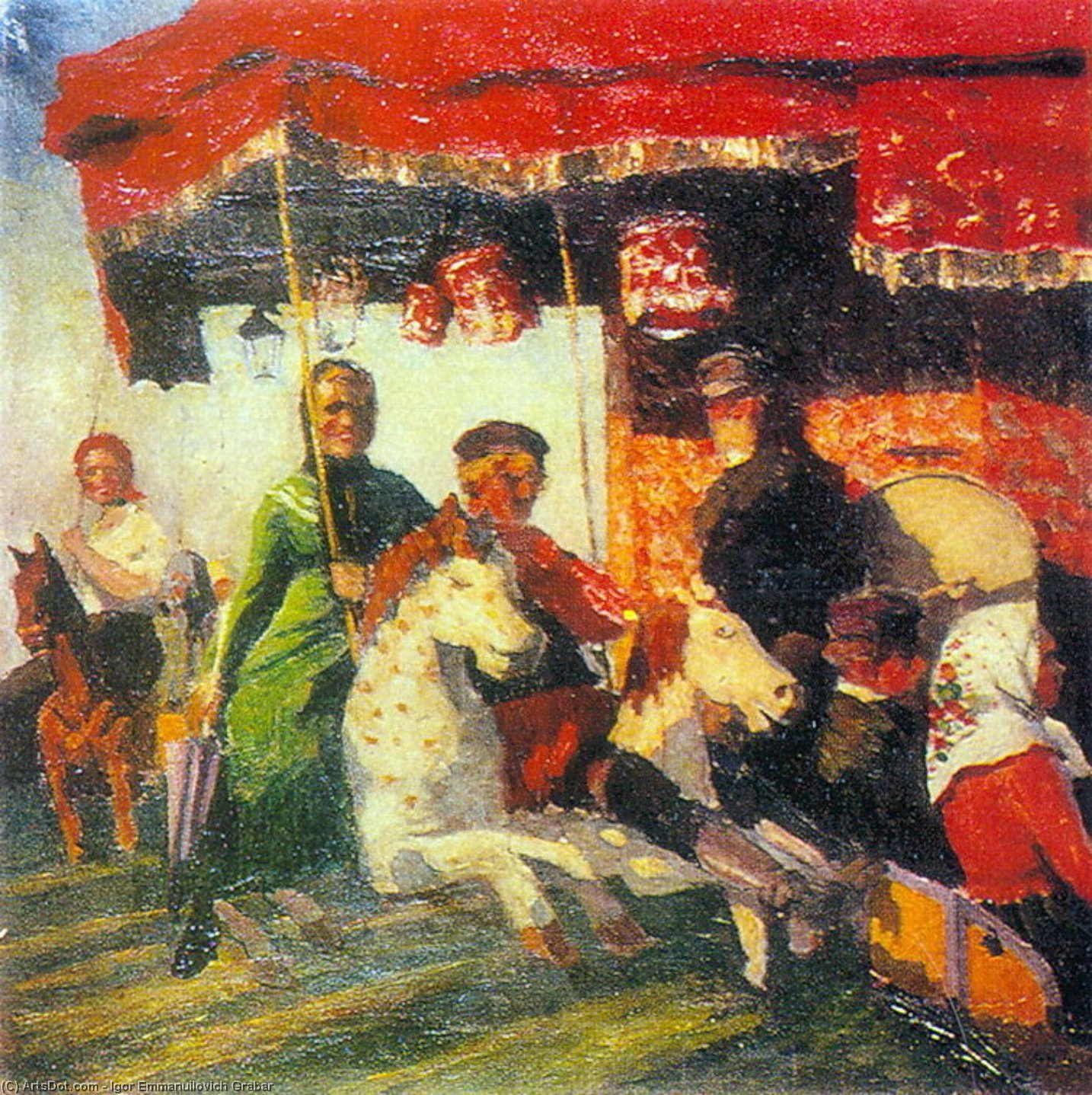 Order Paintings Reproductions Carousel, 1925 by Igor Emmanuilovich Grabar (Inspired By) (1871-1960, Hungary) | ArtsDot.com
