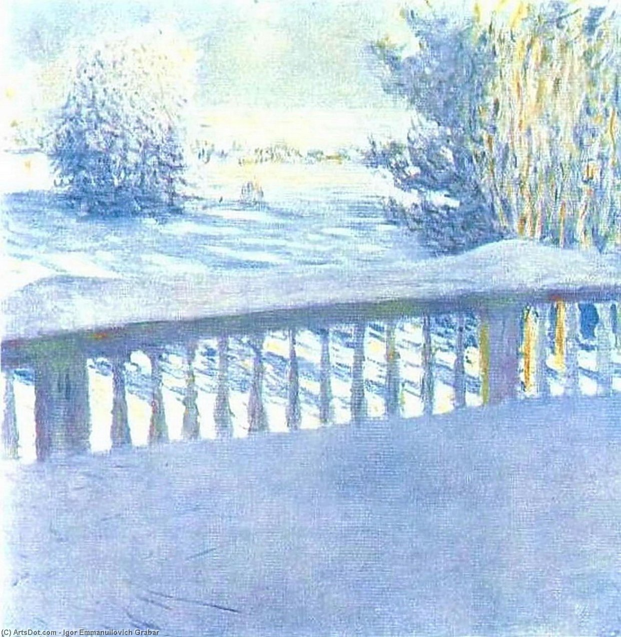 Buy Museum Art Reproductions The Frost. Sunrise by Igor Emmanuilovich Grabar (Inspired By) (1871-1960, Hungary) | ArtsDot.com