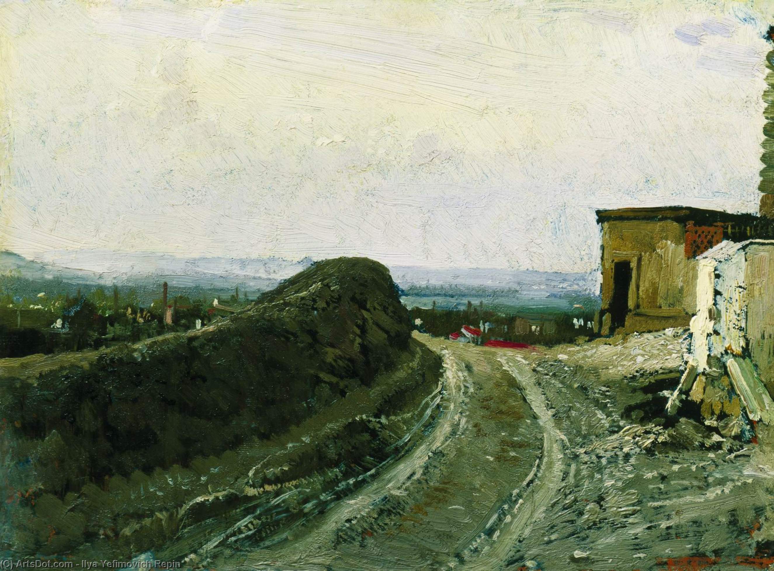 Order Artwork Replica The road from Montmartre in Paris, 1876 by Ilya Yefimovich Repin (1844-1930, Russia) | ArtsDot.com