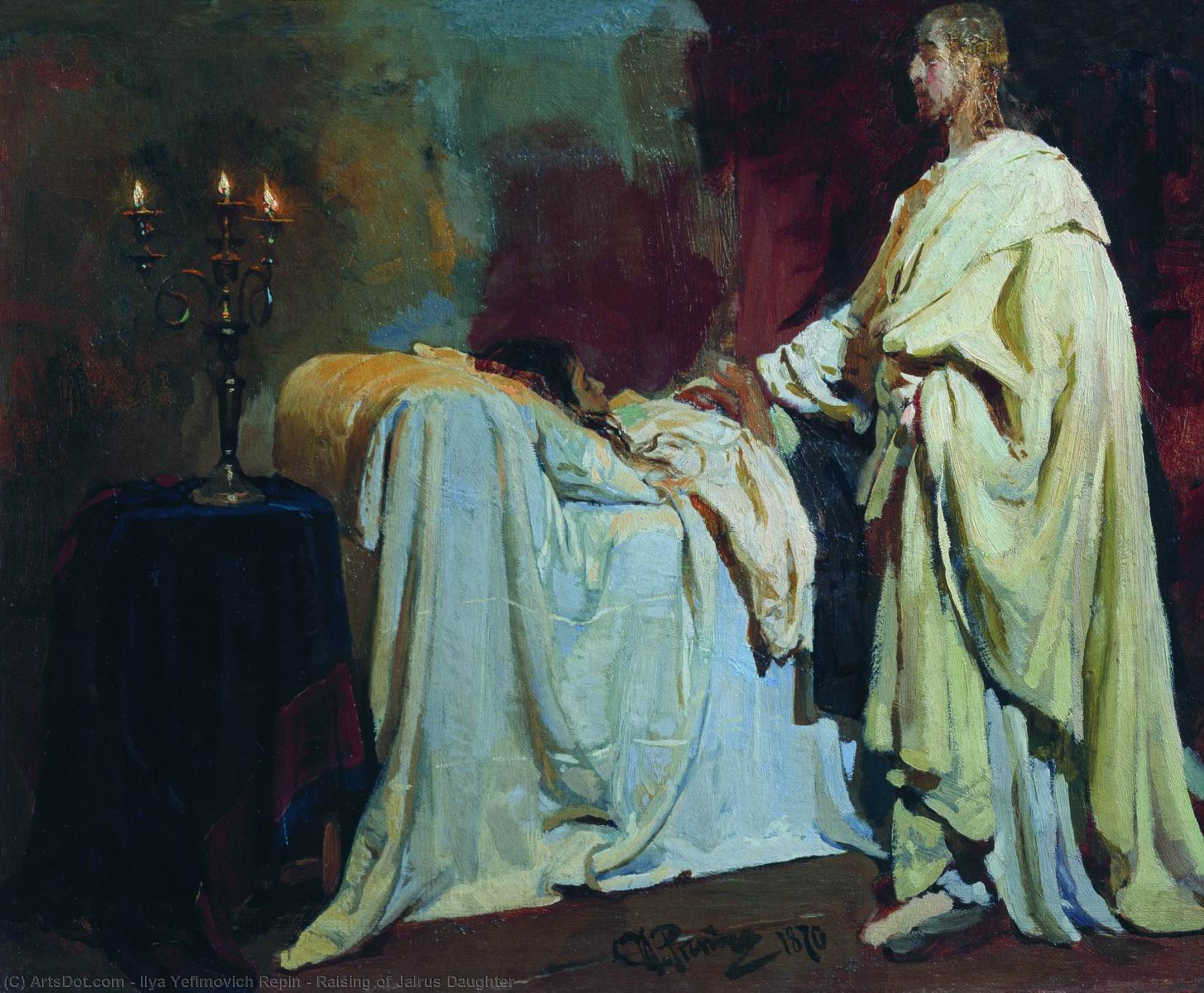 Order Oil Painting Replica Raising of Jairus Daughter, 1870 by Ilya Yefimovich Repin (1844-1930, Russia) | ArtsDot.com