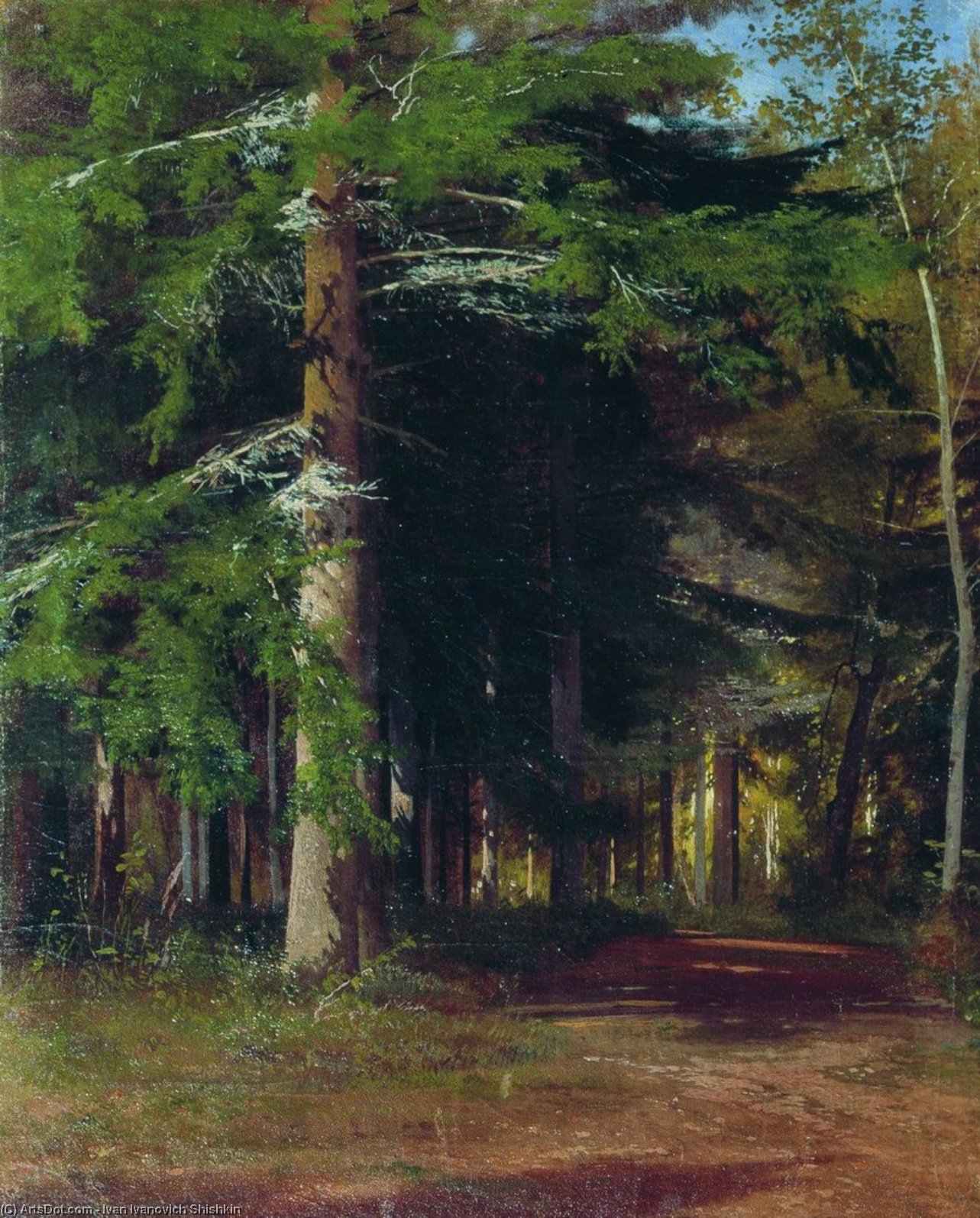 Order Oil Painting Replica Study for the painting ``Chopping wood``, 1867 by Ivan Ivanovich Shishkin (1832-1898, Russia) | ArtsDot.com