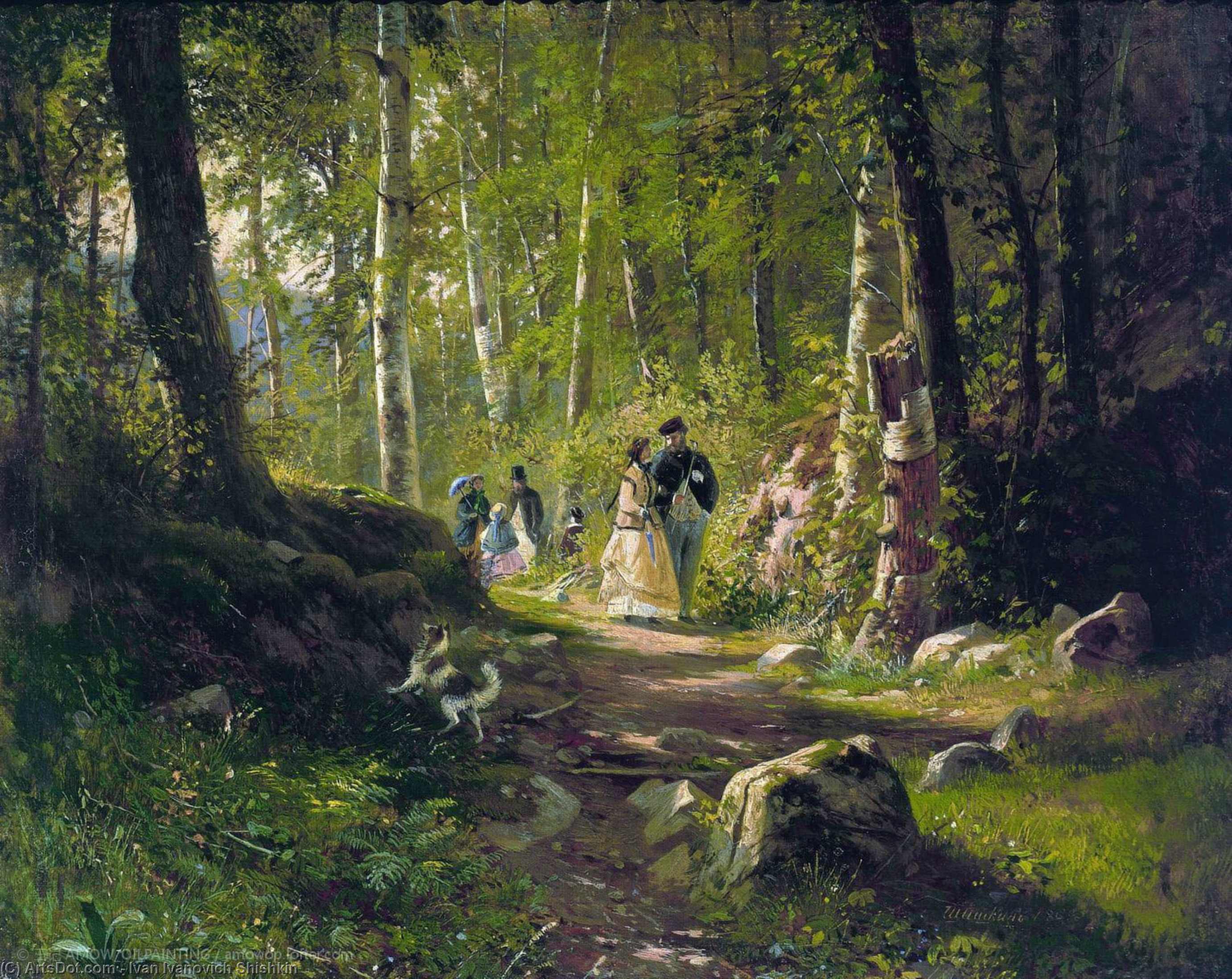 Order Oil Painting Replica A Walk in the Forest, 1869 by Ivan Ivanovich Shishkin (1832-1898, Russia) | ArtsDot.com