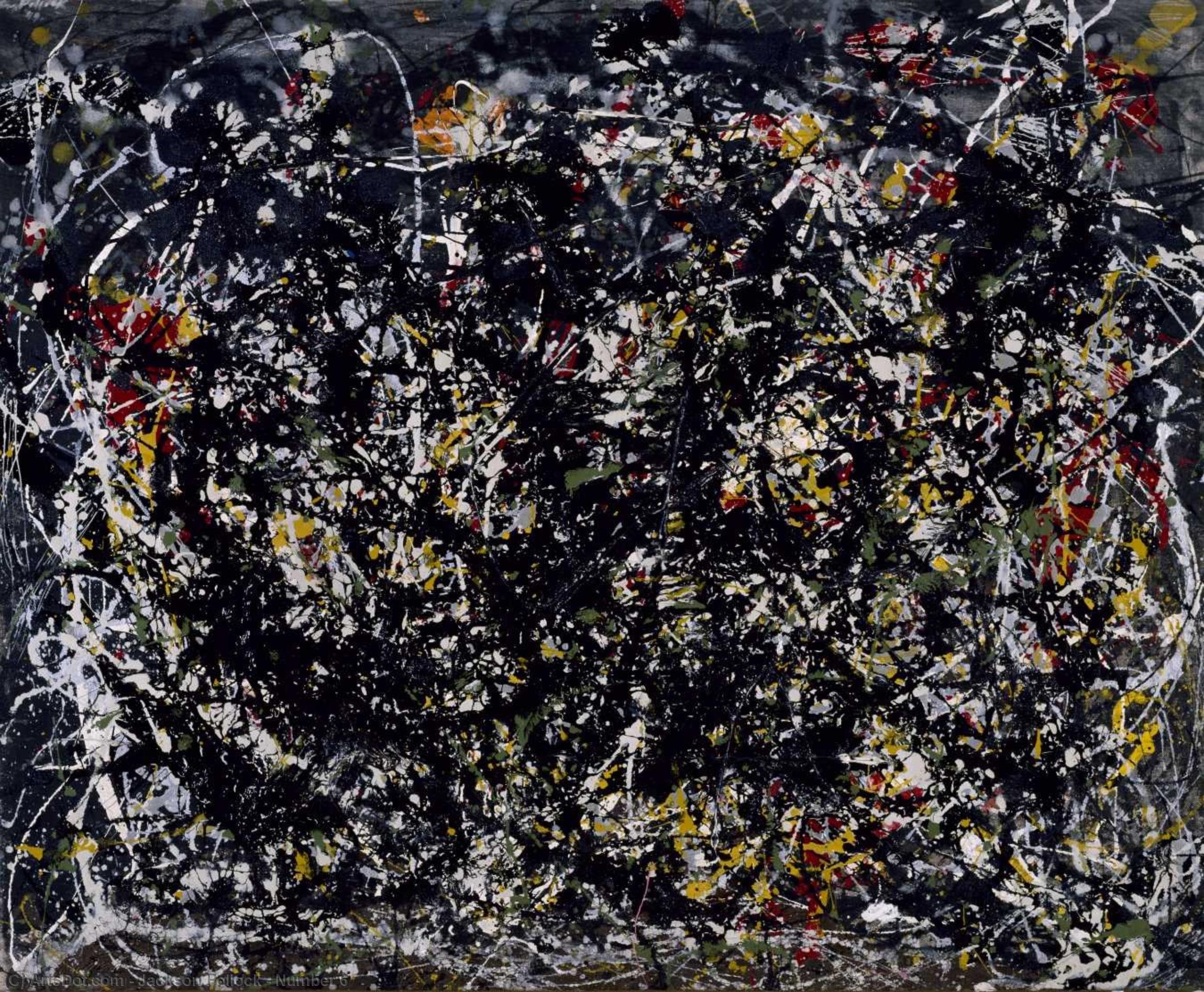 Order Art Reproductions Number 6, 1949 by Jackson Pollock (Inspired By) (1912-1956, United States) | ArtsDot.com