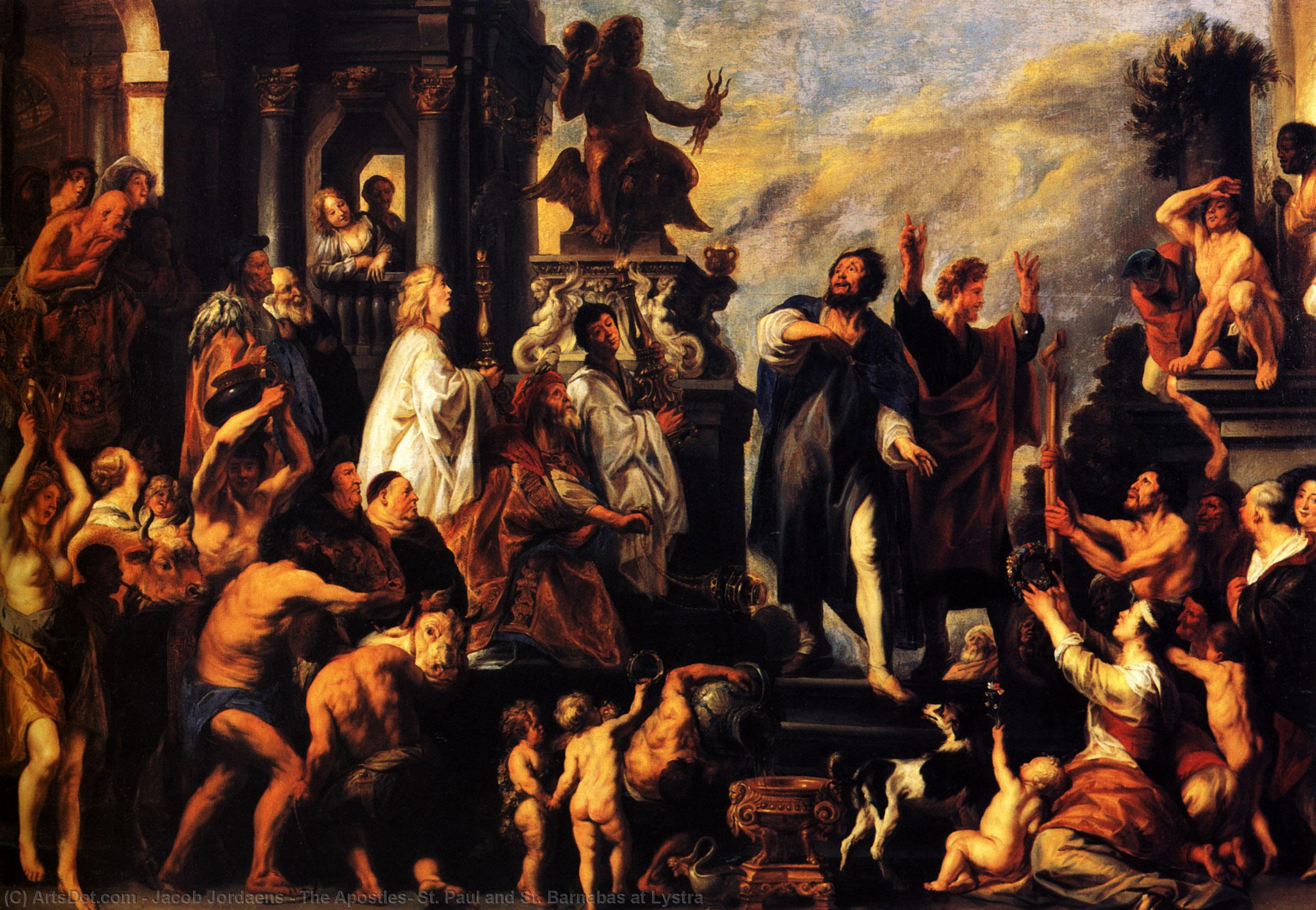 Buy Museum Art Reproductions The Apostles, St. Paul and St. Barnabas at Lystra, 1645 by Jacob Jordaens (1593-1678, Belgium) | ArtsDot.com