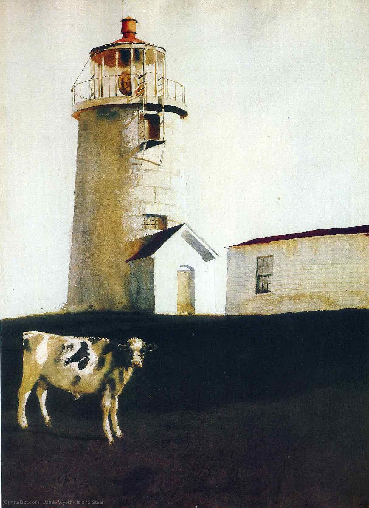 Island Steer, 1976 by Jamie Wyeth Jamie Wyeth | ArtsDot.com