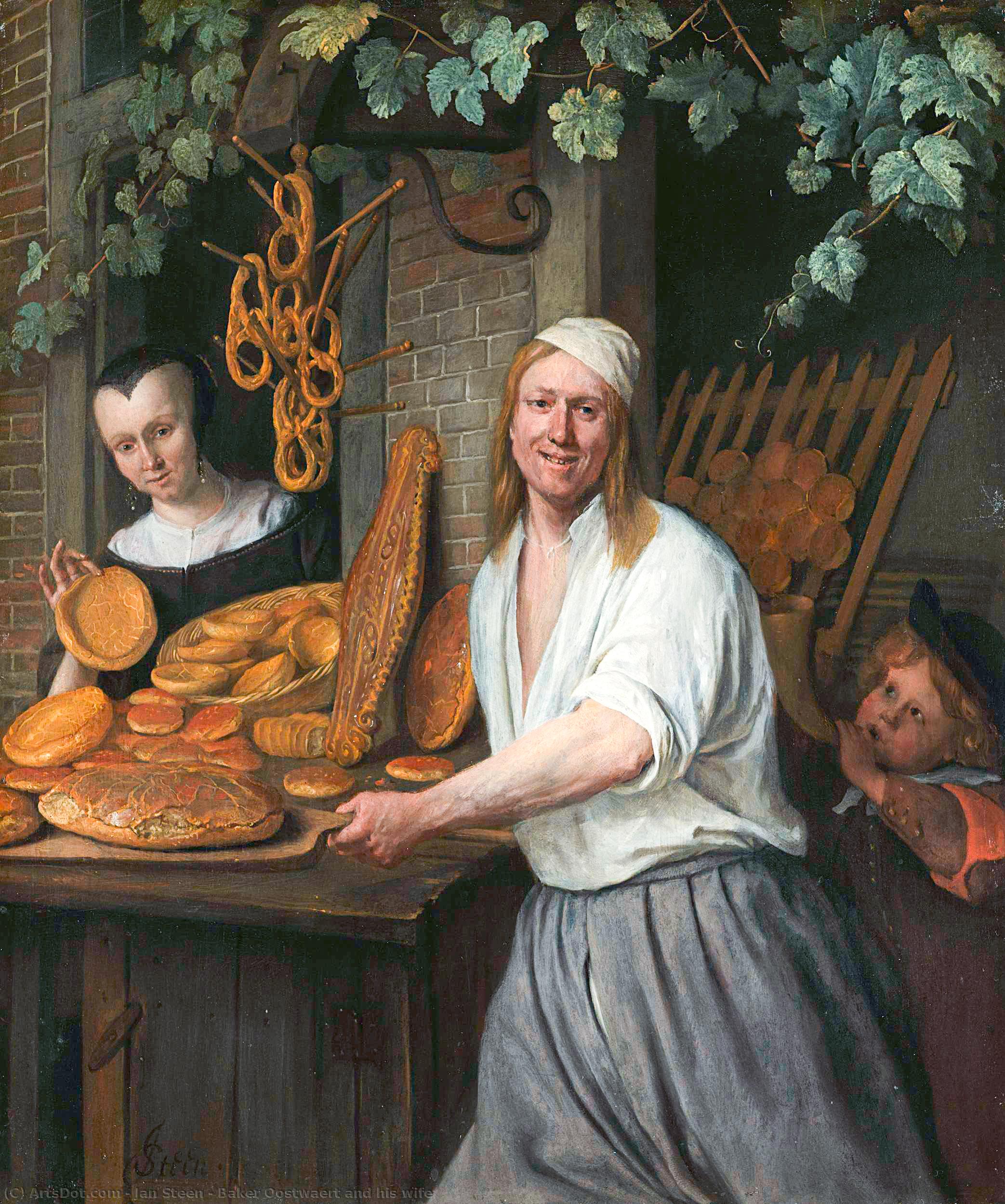 Buy Museum Art Reproductions Baker Oostwaert and his wife, 1658 by Jan Steen (1626-1679, Netherlands) | ArtsDot.com