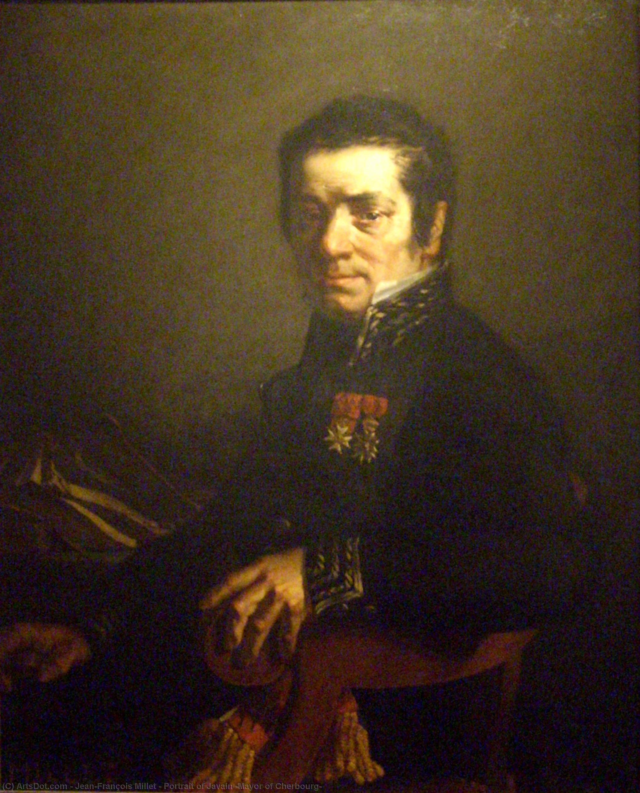 Order Oil Painting Replica Portrait of Javain (Mayor of Cherbourg), 1841 by Jean-François Millet (1814-1875, France) | ArtsDot.com