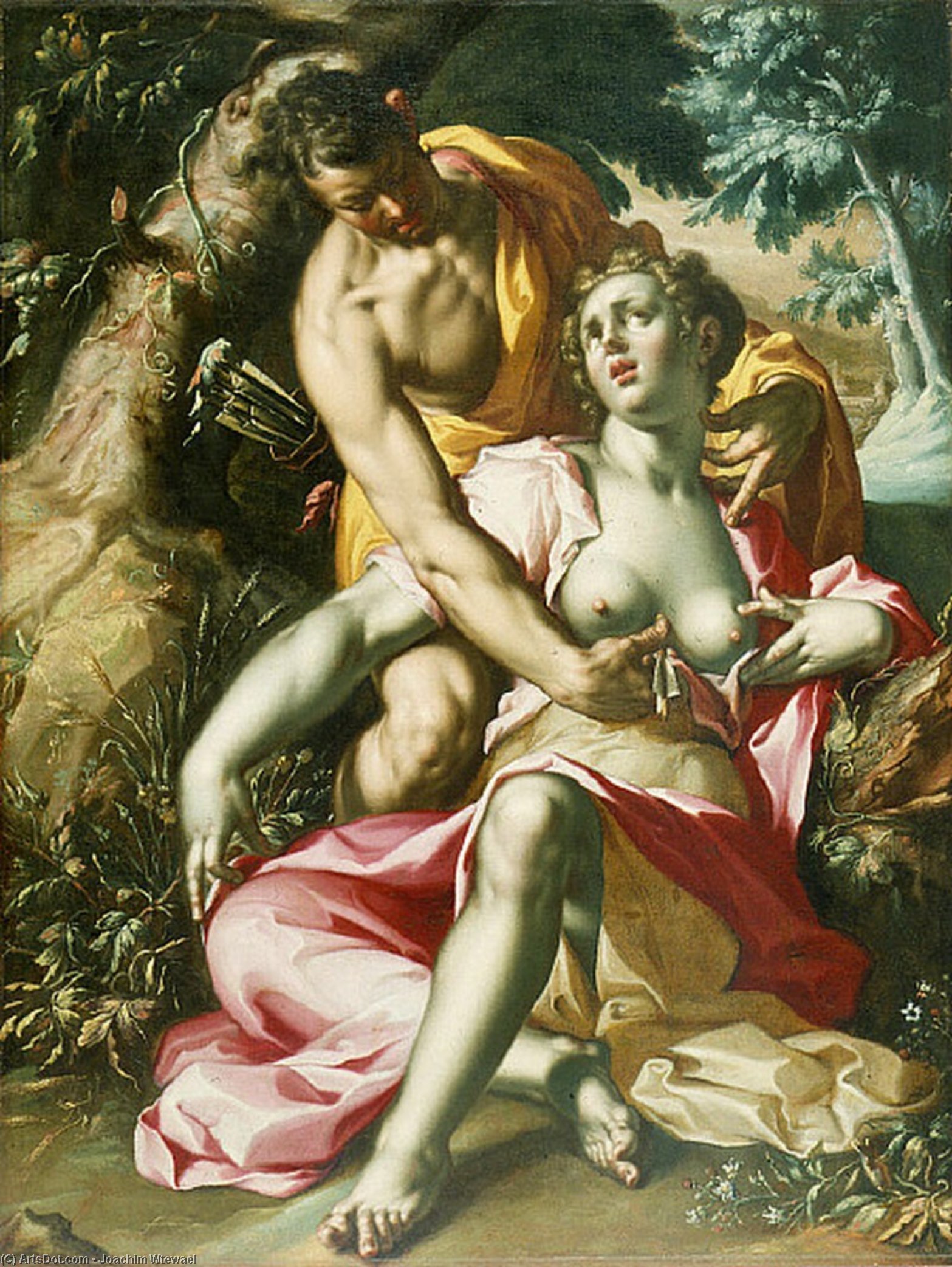 Order Paintings Reproductions Cephalus and Procris (The Death of Procris), 1600 by Joachim Antonisz Wtewael | ArtsDot.com