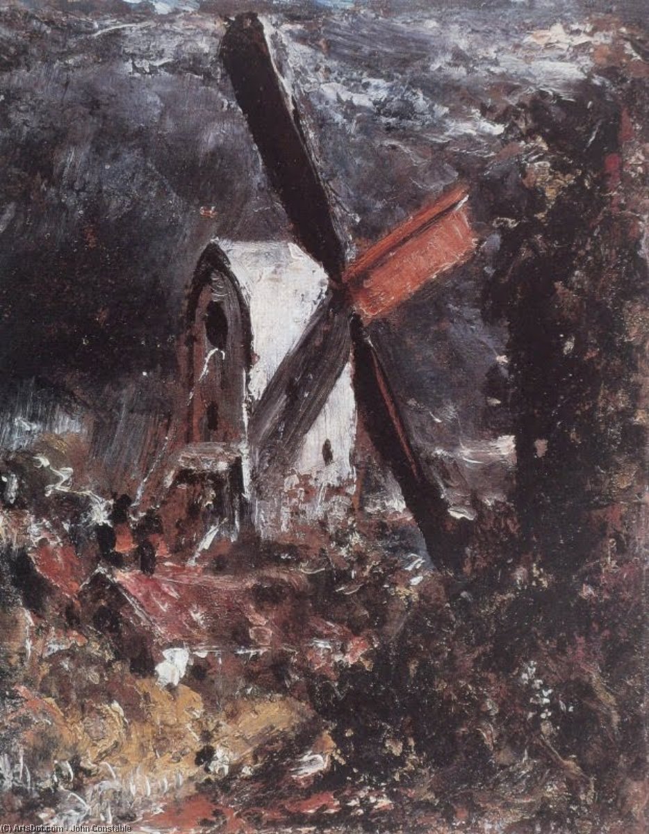Order Oil Painting Replica A Windmill near Brighton by John Constable (1776-1837, United Kingdom) | ArtsDot.com