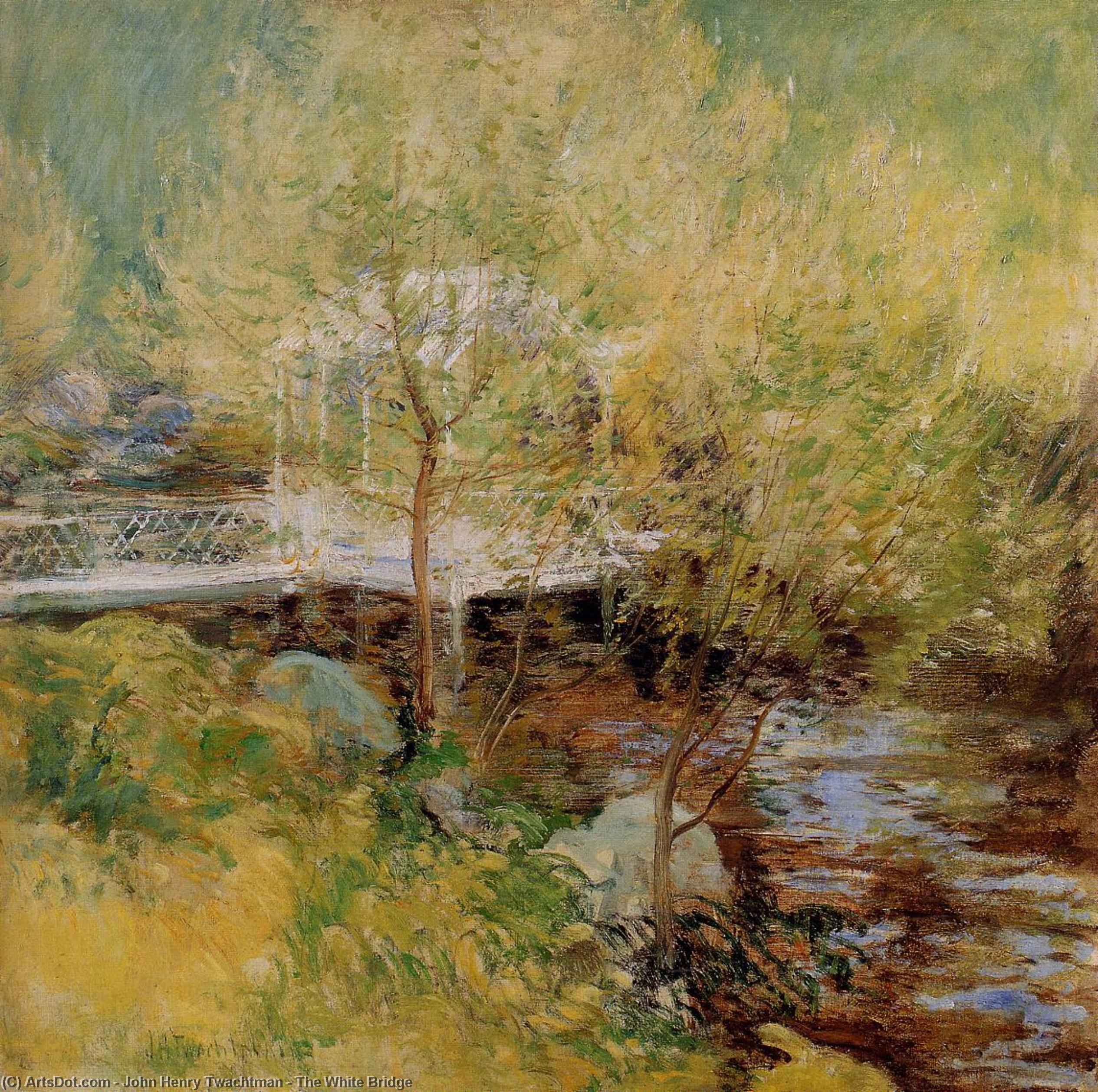 Order Art Reproductions The White Bridge, 1900 by John Henry Twachtman (1853-1902, United States) | ArtsDot.com