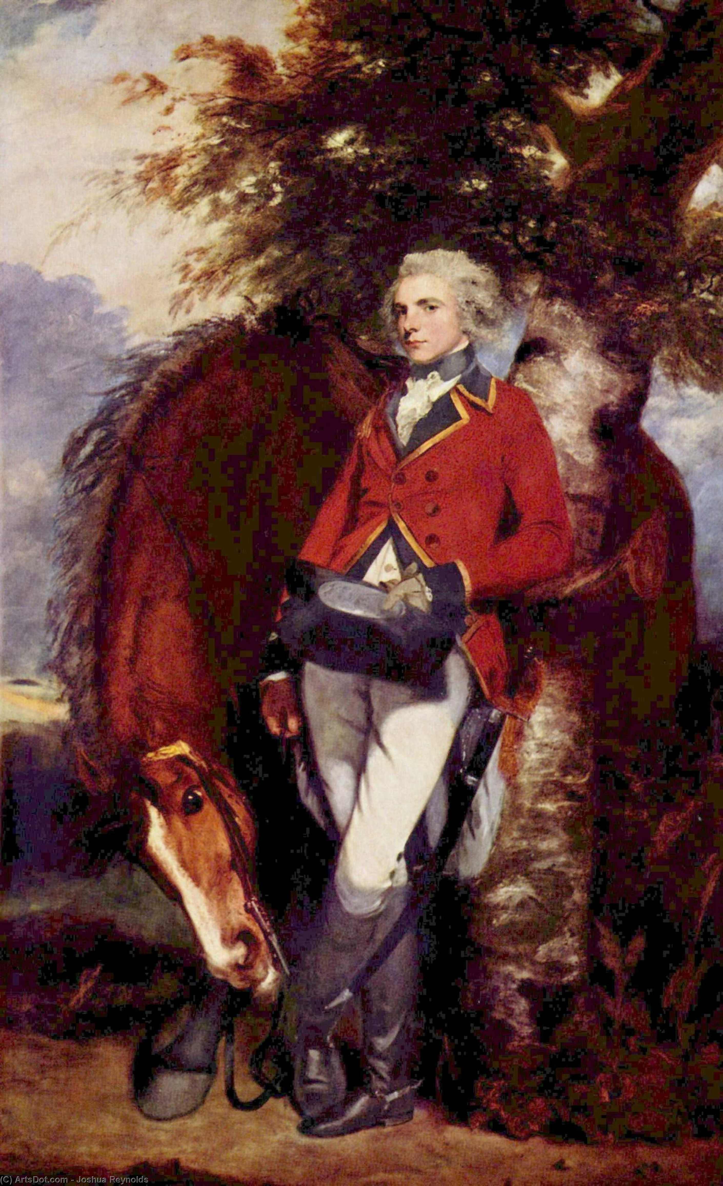 Order Art Reproductions Colonel George K. H. Coussmaker, Grenadier Guards, 1782 by Joshua Reynolds | ArtsDot.com