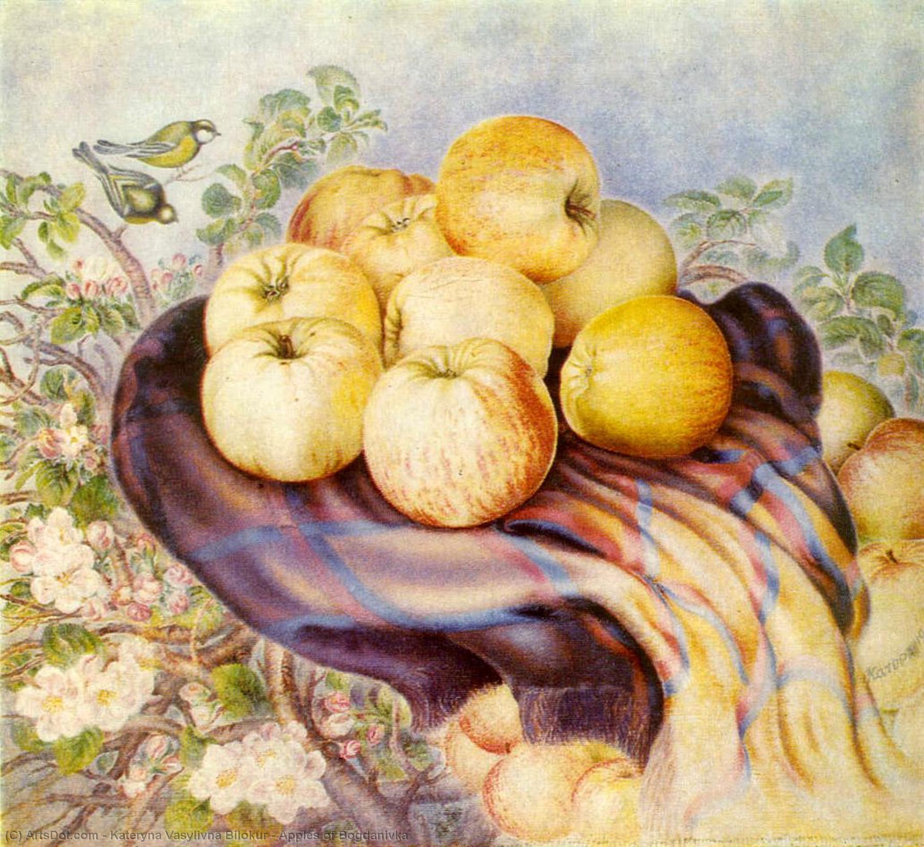 Order Paintings Reproductions Apples of Bogdanivka, 1959 by Kateryna Vasylivna Bilokur (Inspired By) (1900-1961, Ukraine) | ArtsDot.com