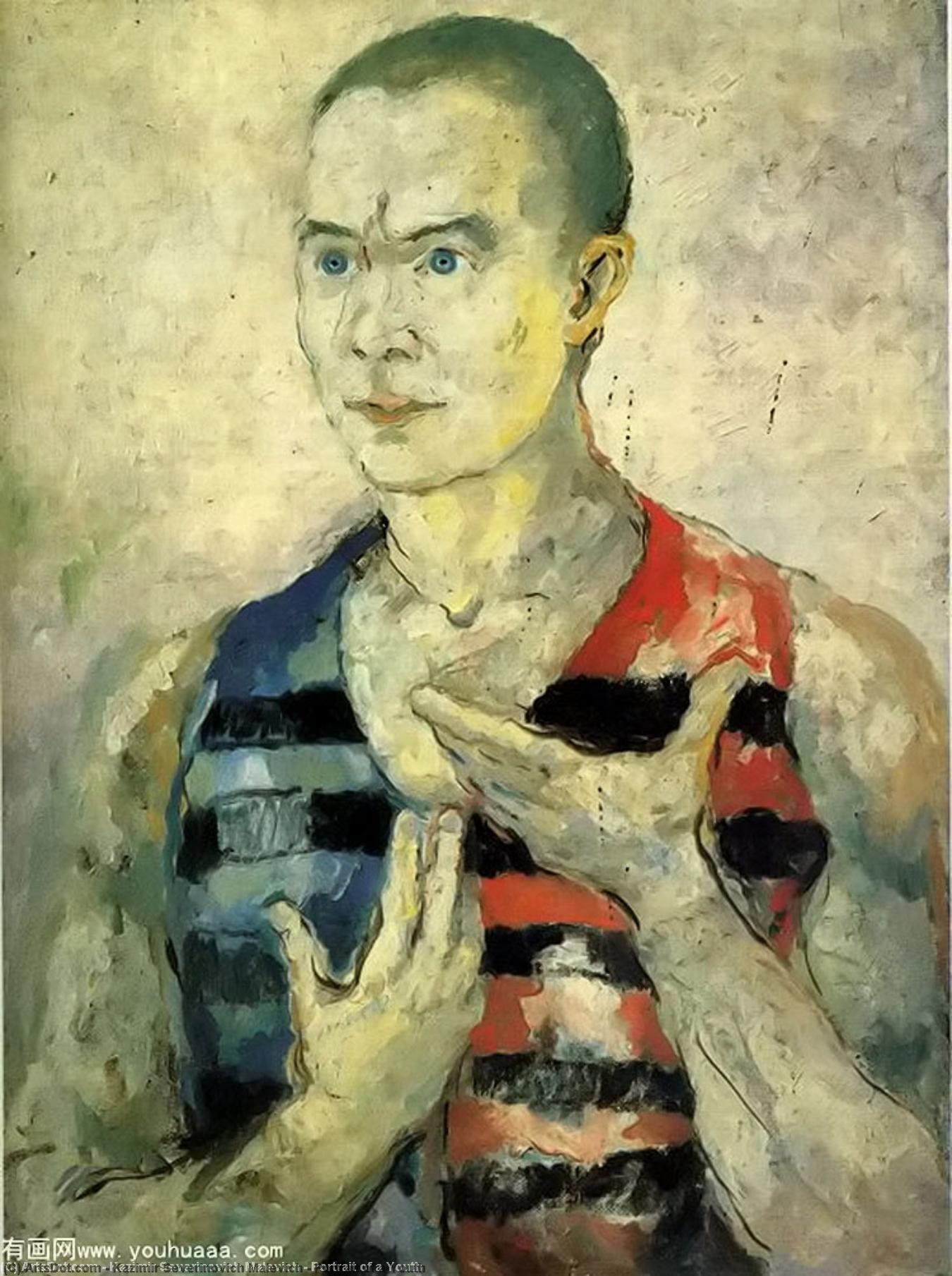 Order Oil Painting Replica Portrait of a Youth, 1933 by Kazimir Severinovich Malevich (1878-1935, Ukraine) | ArtsDot.com