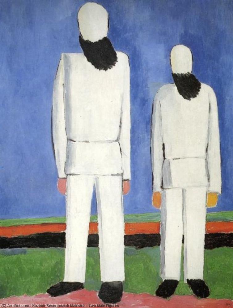Order Oil Painting Replica Two Male Figures, 1932 by Kazimir Severinovich Malevich (1878-1935, Ukraine) | ArtsDot.com