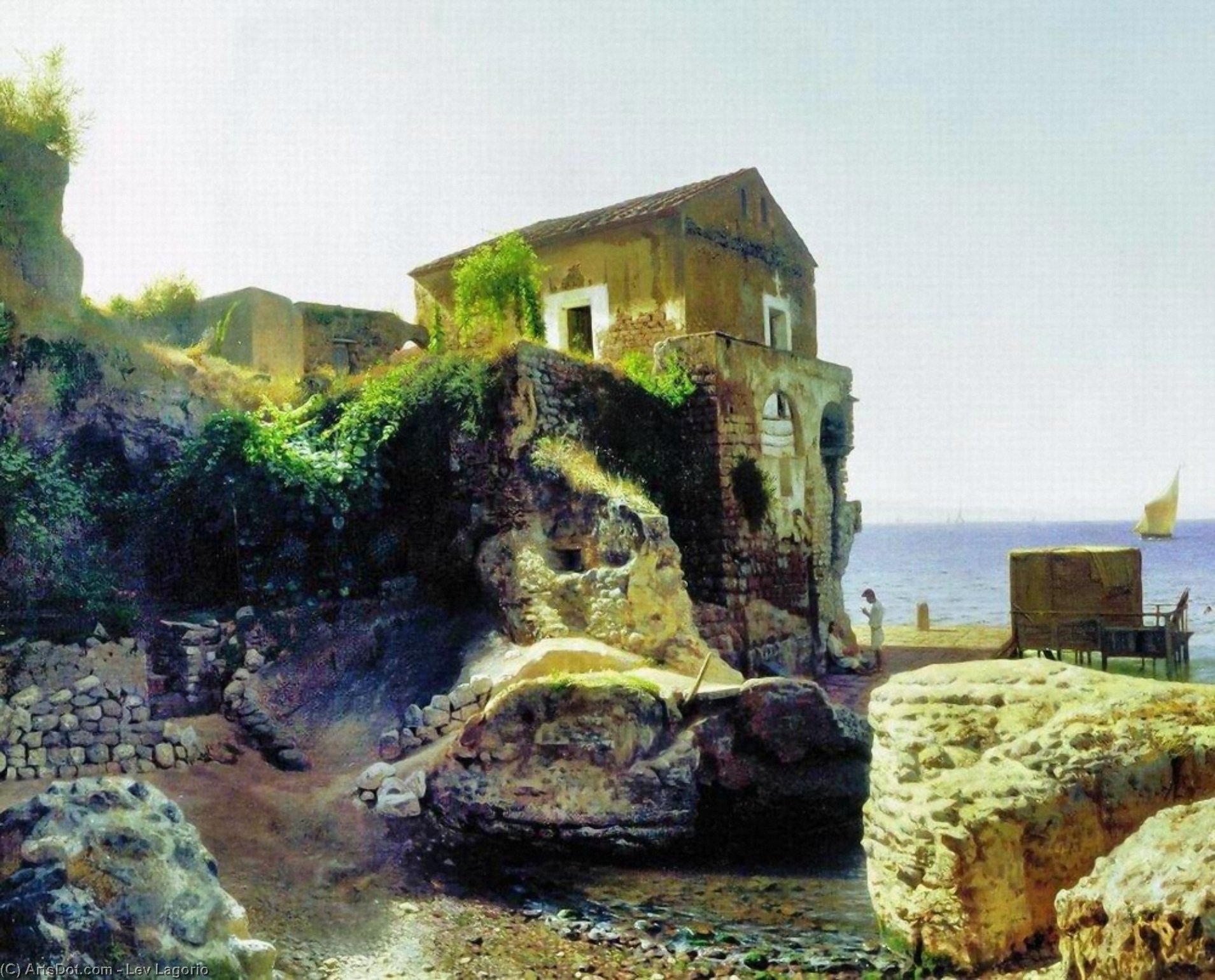 Buy Museum Art Reproductions On the island of Capri. Fisher`s house., 1859 by Lev Felixovich Lagorio | ArtsDot.com