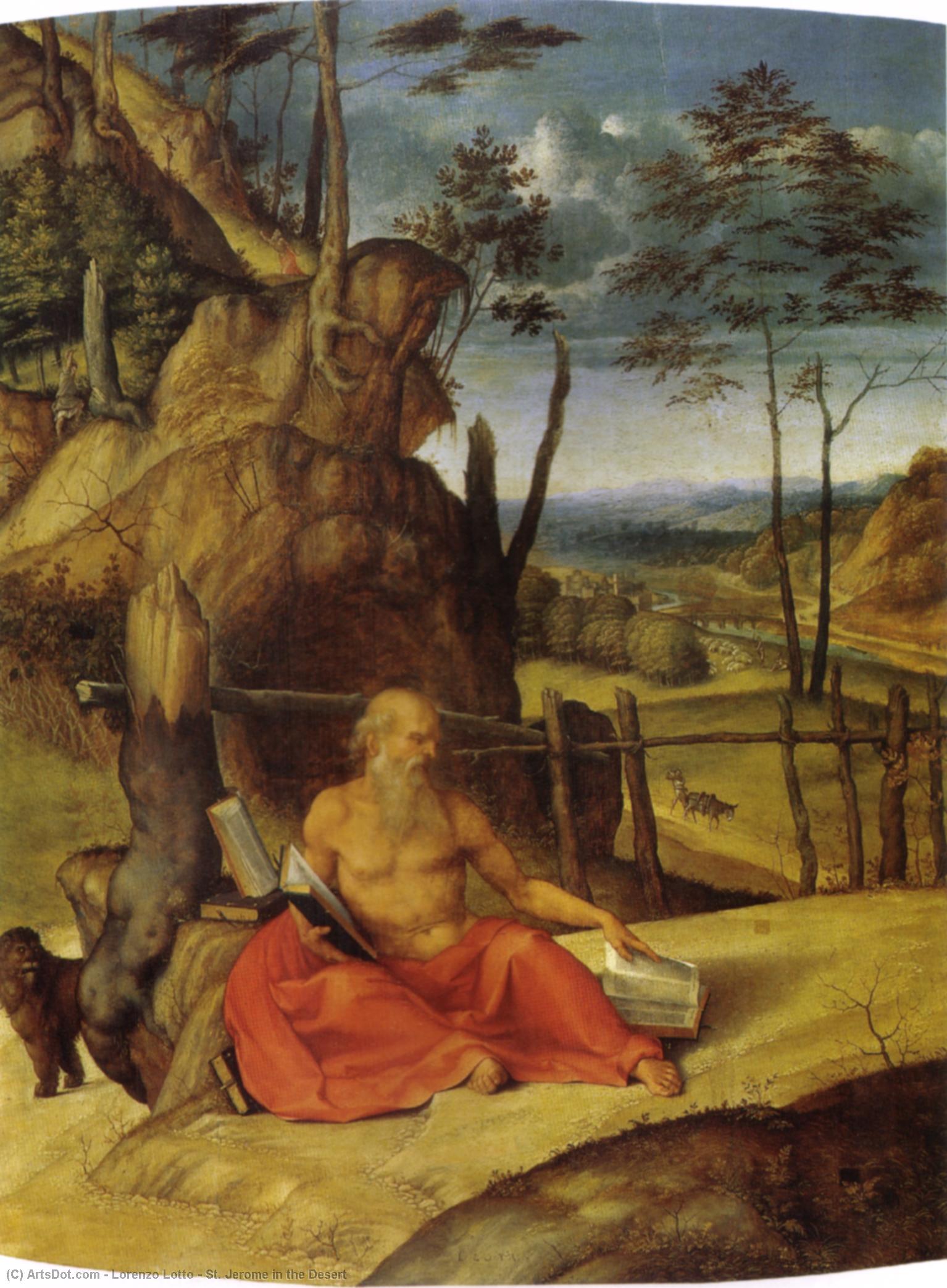 Order Oil Painting Replica St. Jerome in the Desert, 1509 by Lorenzo Lotto (1480-1556, Italy) | ArtsDot.com