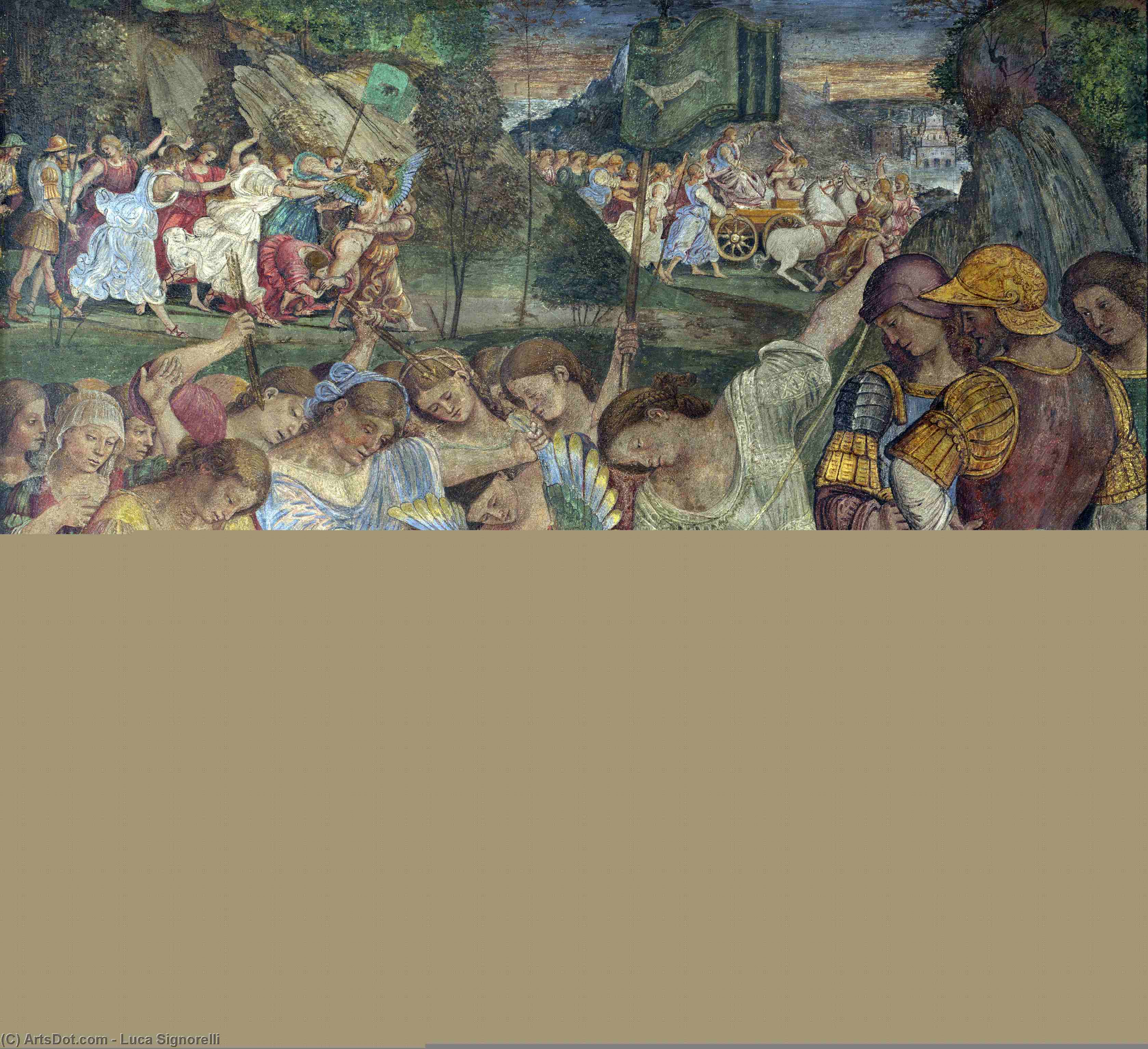Order Oil Painting Replica Dante with Scenes from the Divine Comedy, 1502 by Luca Signorelli (1450-1523, Italy) | ArtsDot.com