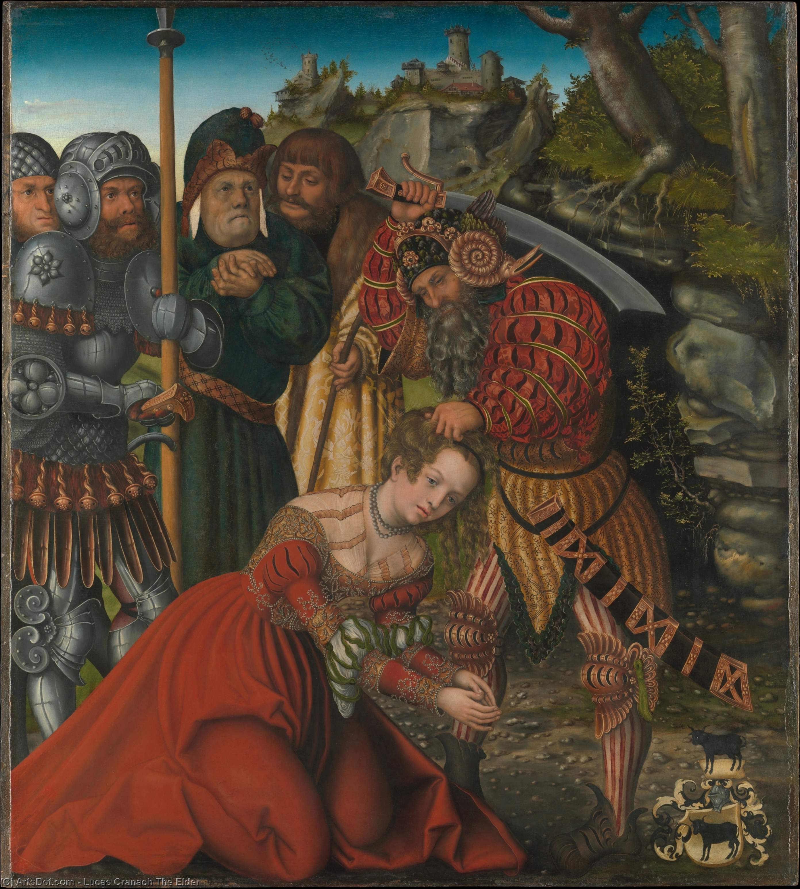 Order Art Reproductions The Martyrdom of St. Barbara, 1510 by Lucas Cranach The Elder (1472-1553, Germany) | ArtsDot.com