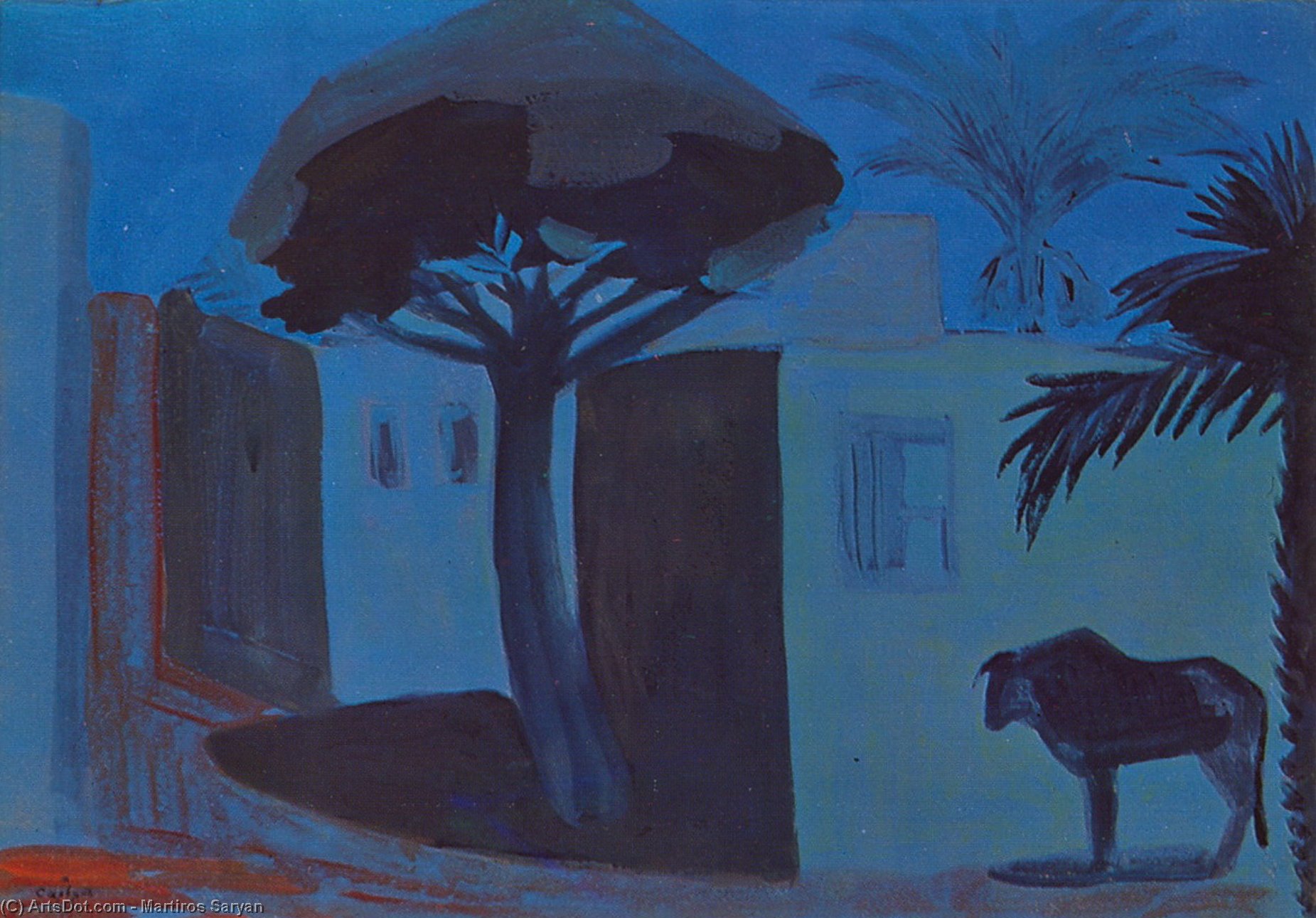 Buy Museum Art Reproductions Night Landscape. Egypt., 1911 by Martiros Saryan (Inspired By) (1880-1972, Russia) | ArtsDot.com
