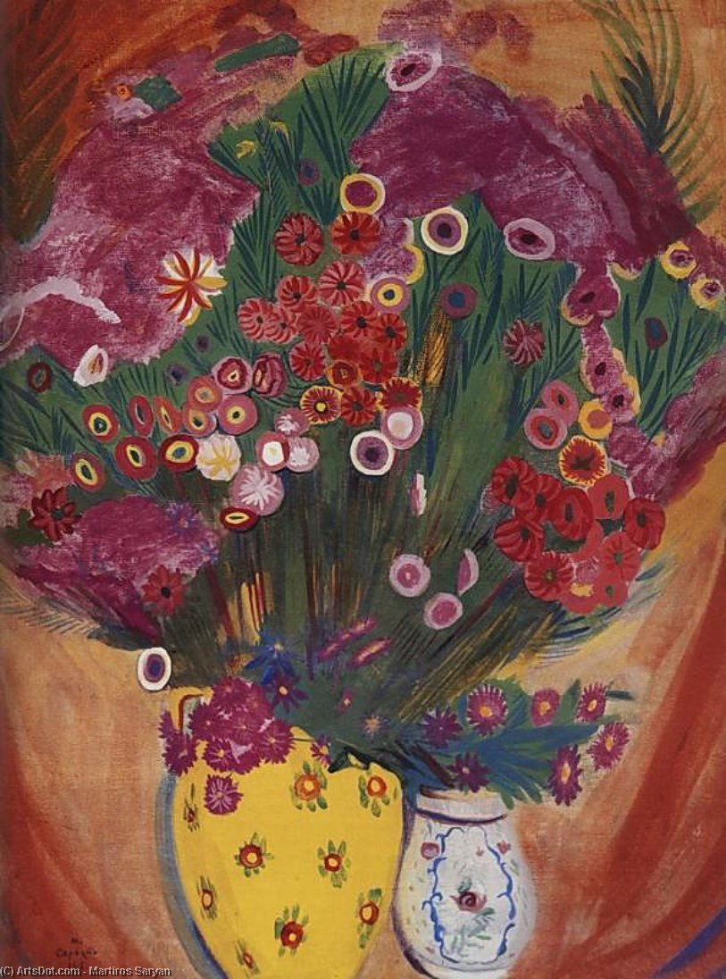 Order Oil Painting Replica Flowers of Asia, 1915 by Martiros Saryan (Inspired By) (1880-1972, Russia) | ArtsDot.com