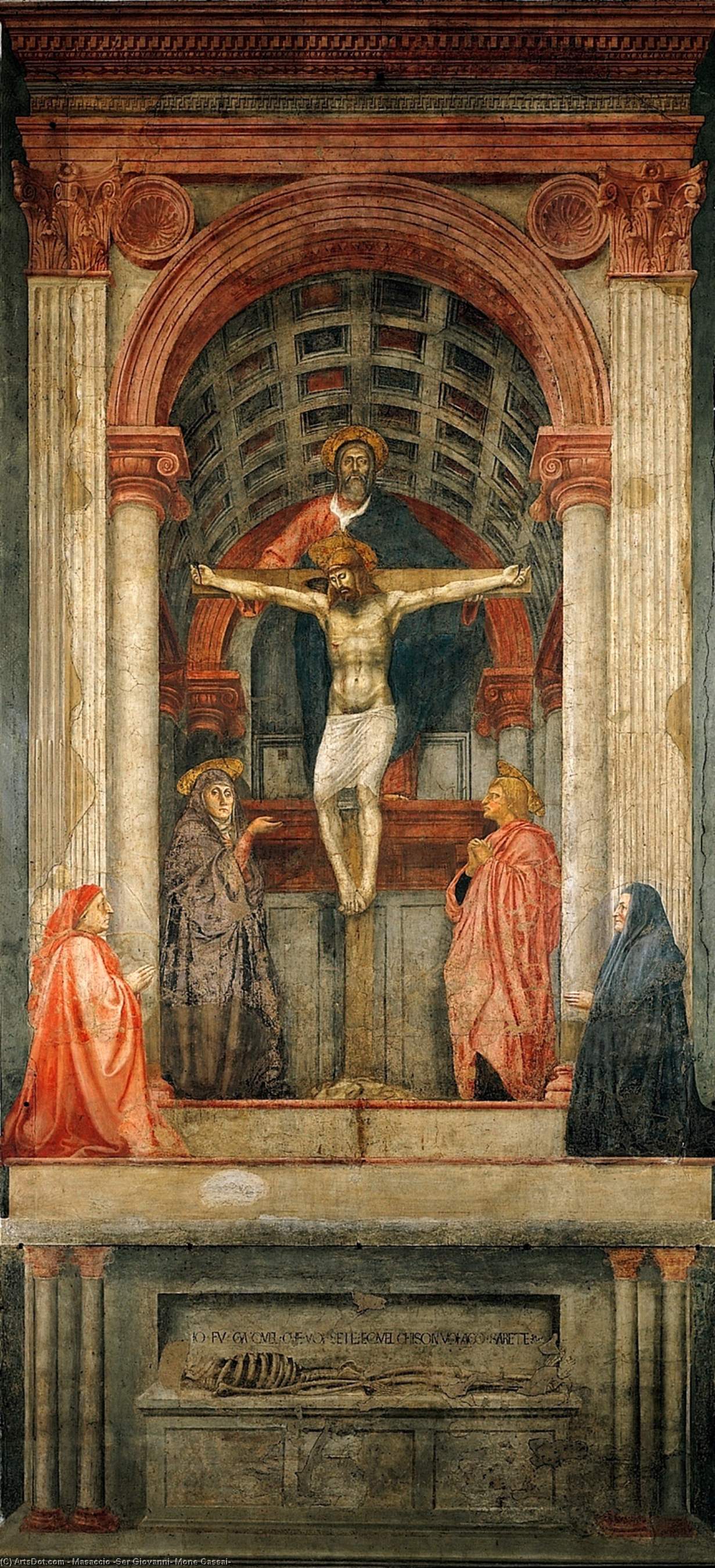 Order Oil Painting Replica The Trinity, 1428 by Masaccio (Ser Giovanni, Mone Cassai) (1401-1429, Italy) | ArtsDot.com