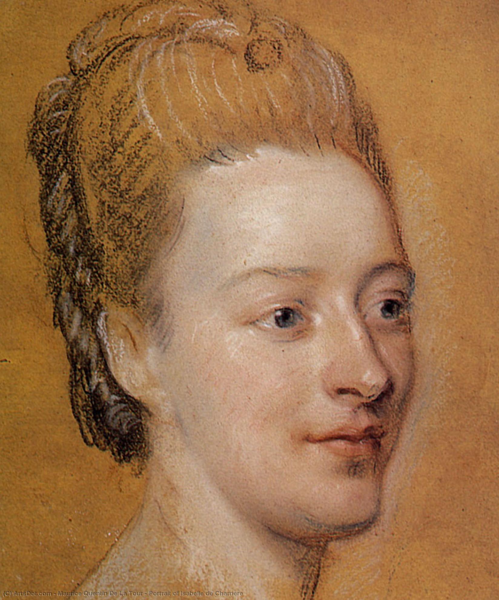 Order Artwork Replica Portrait of Isabelle de Charriere, 1766 by Maurice Quentin De La Tour (1704-1788, France) | ArtsDot.com