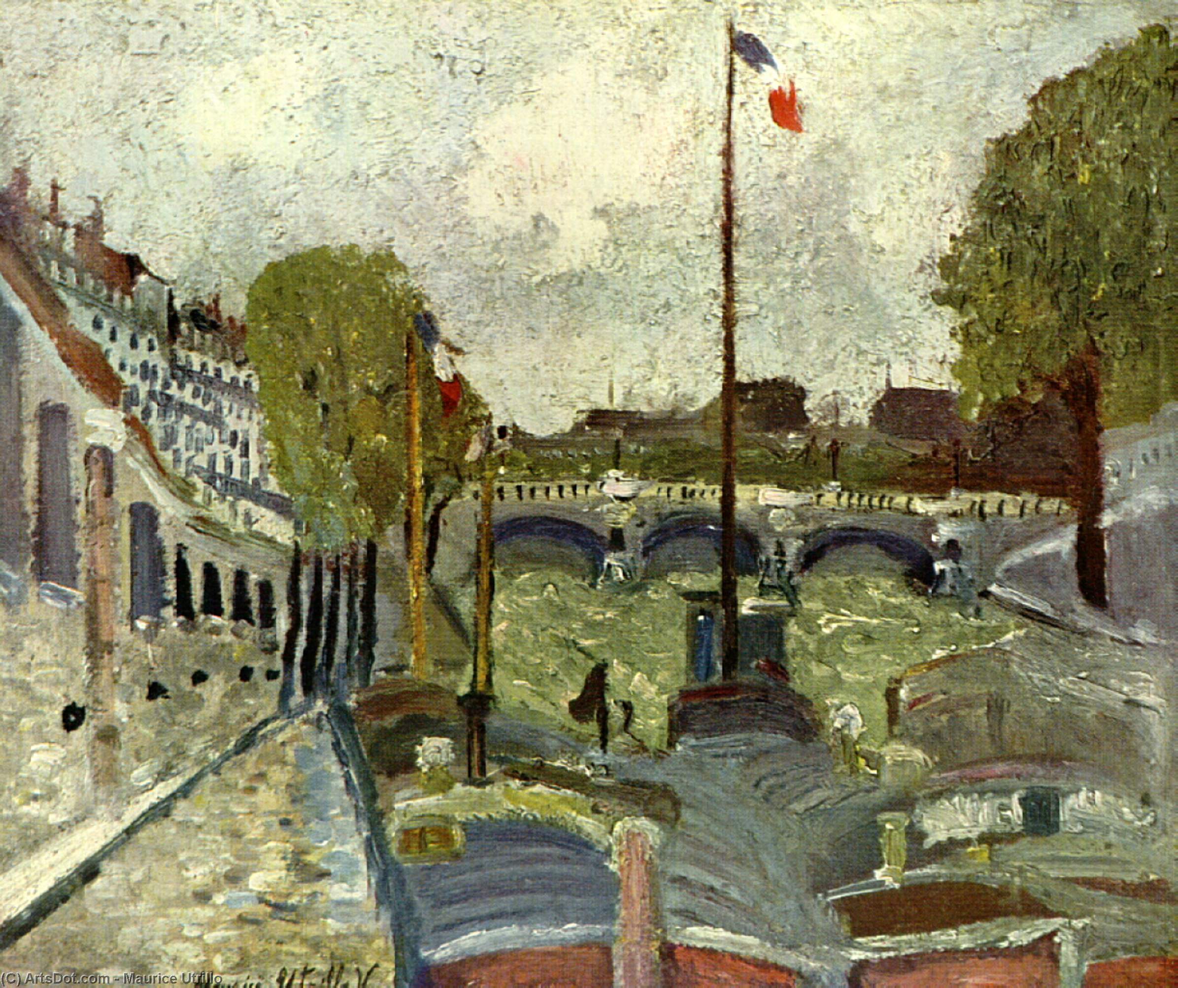 Order Oil Painting Replica Nine by Maurice Utrillo (Inspired By) (1883-1955, France) | ArtsDot.com