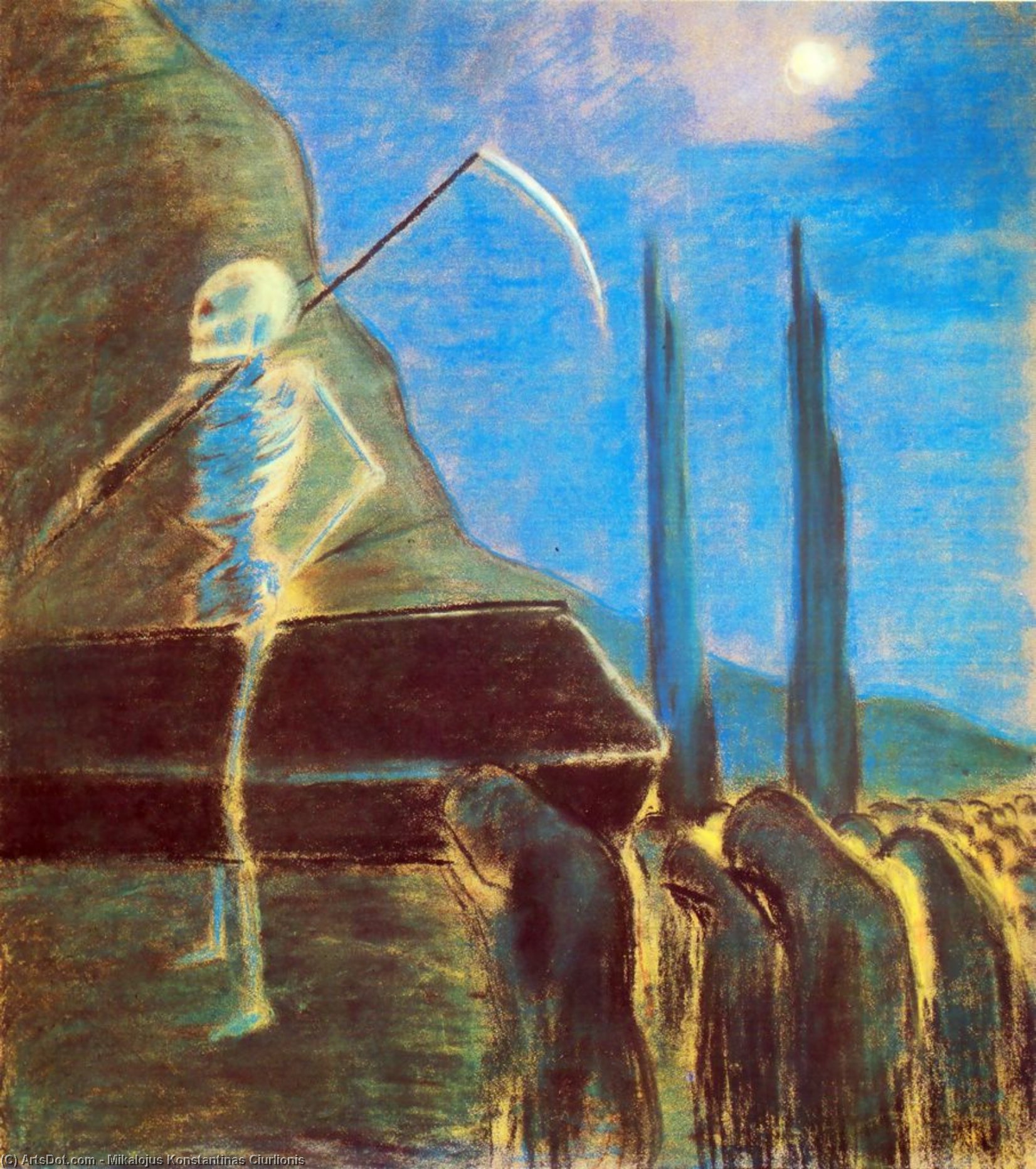 Order Oil Painting Replica Funeral Symphony (V), 1903 by Mikalojus Konstantinas Ciurlionis (1875-1911, Lithuania) | ArtsDot.com