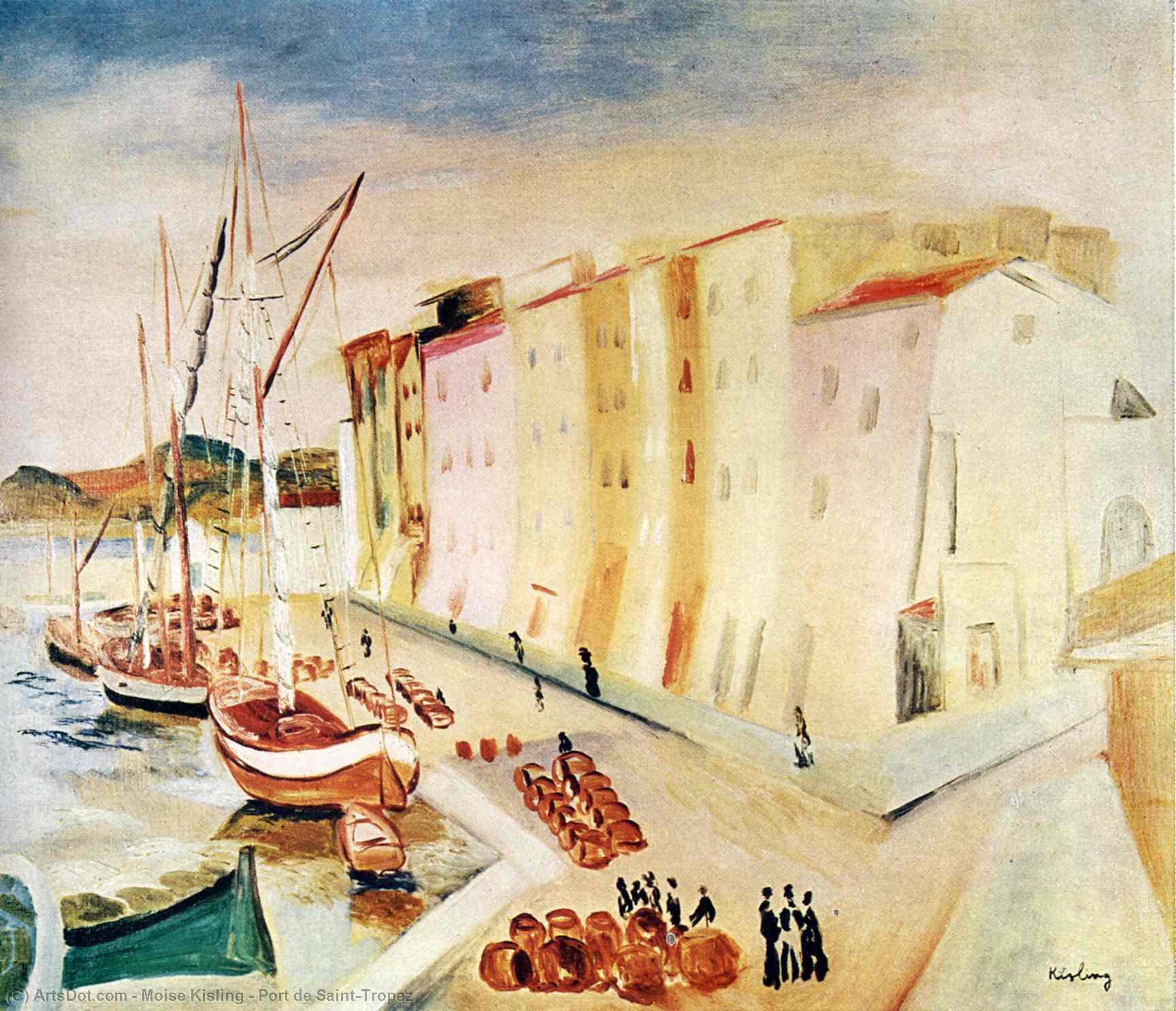 Buy Museum Art Reproductions Port de Saint-Tropez by Moise Kisling (Inspired By) (1891-1953, Croatia) | ArtsDot.com