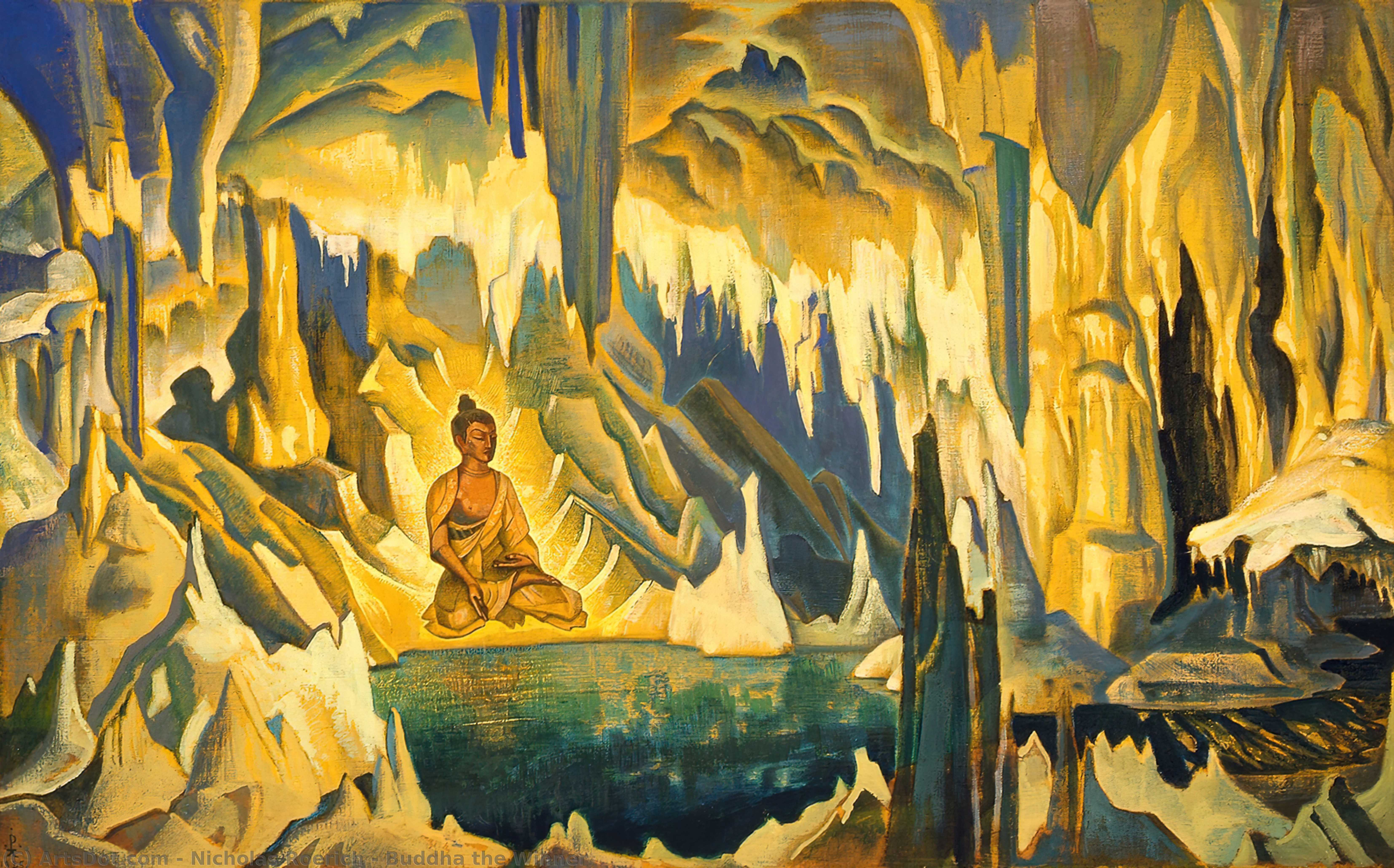 Buy Museum Art Reproductions Buddha the Winner, 1925 by Nicholas Roerich (1874-1947, Russia) | ArtsDot.com