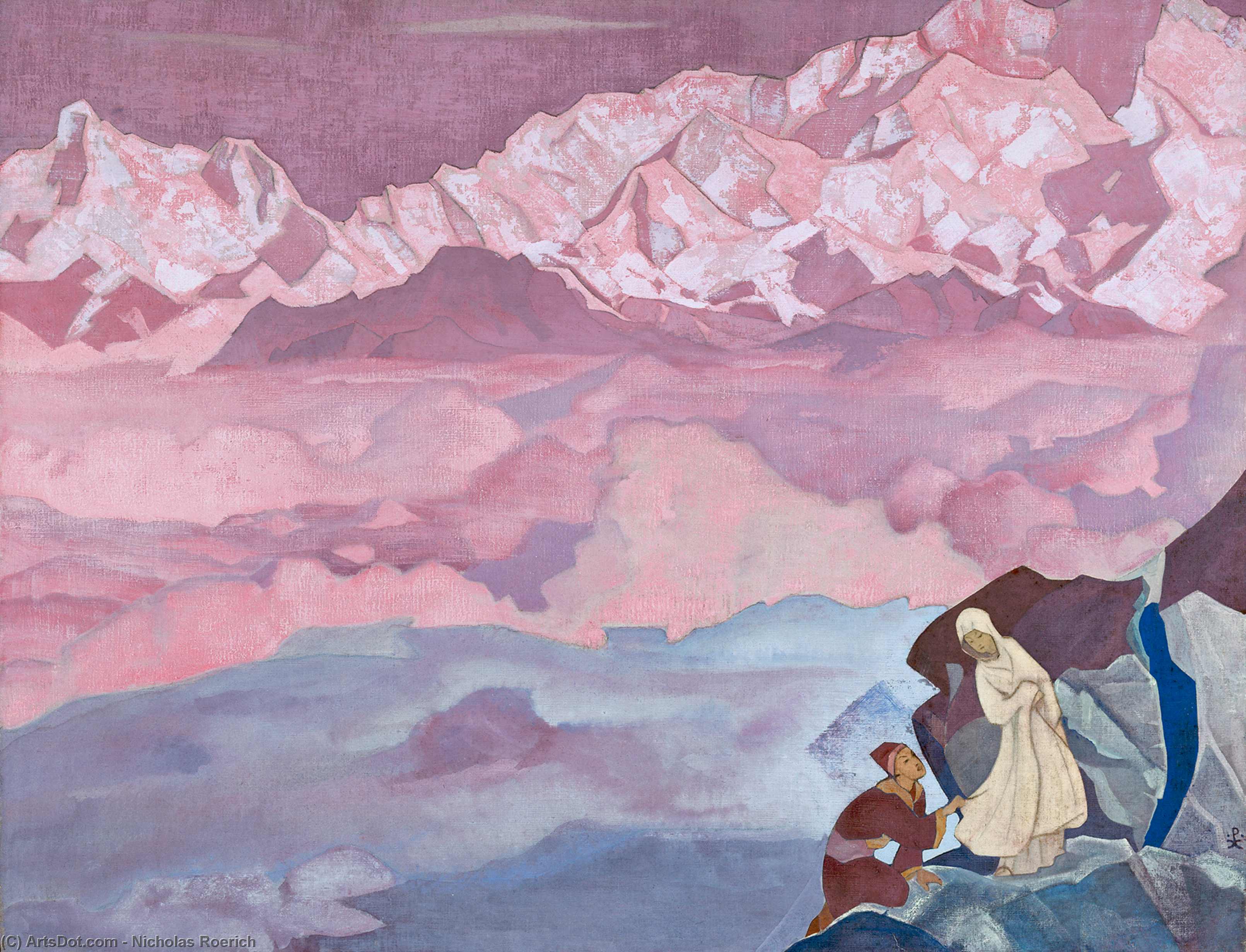 Order Artwork Replica She who leads, 1943 by Nicholas Roerich (1874-1947, Russia) | ArtsDot.com