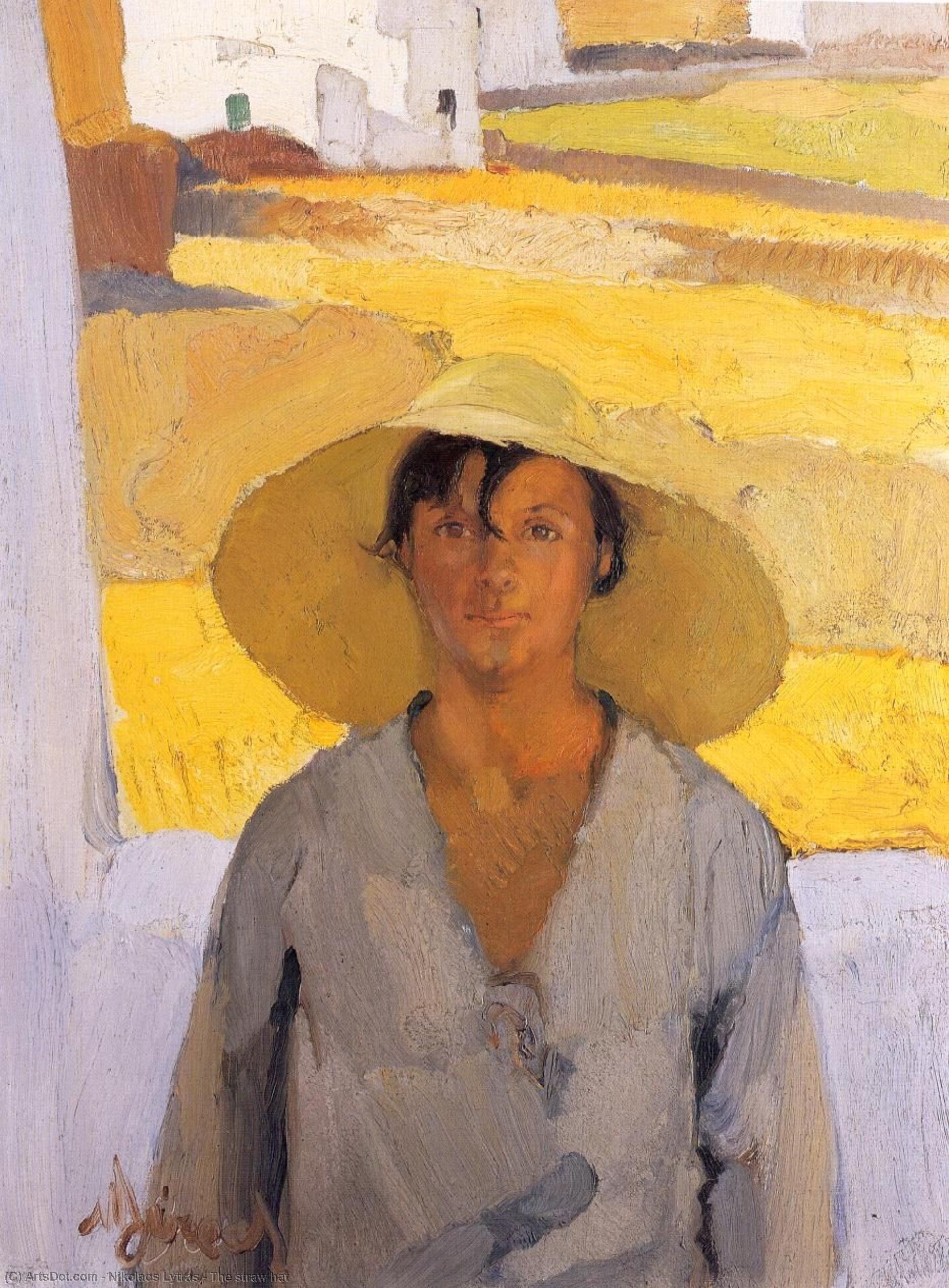 Buy Museum Art Reproductions The straw hat, 1925 by Nikolaos Lytras (1883-1927, Greece) | ArtsDot.com