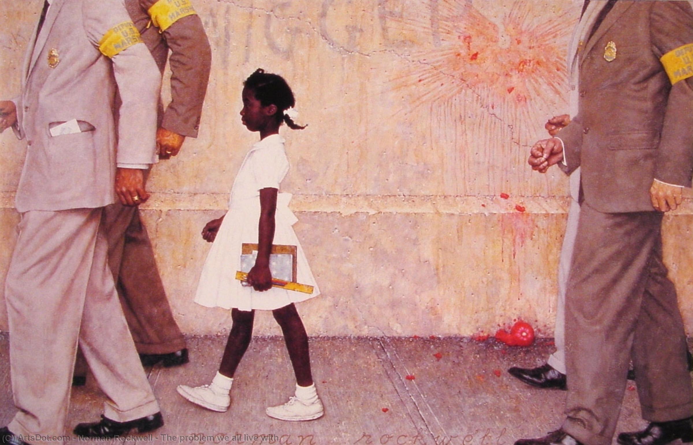 Order Paintings Reproductions The problem we all live with, 1964 by Norman Rockwell (Inspired By) (1894-1978, United States) | ArtsDot.com