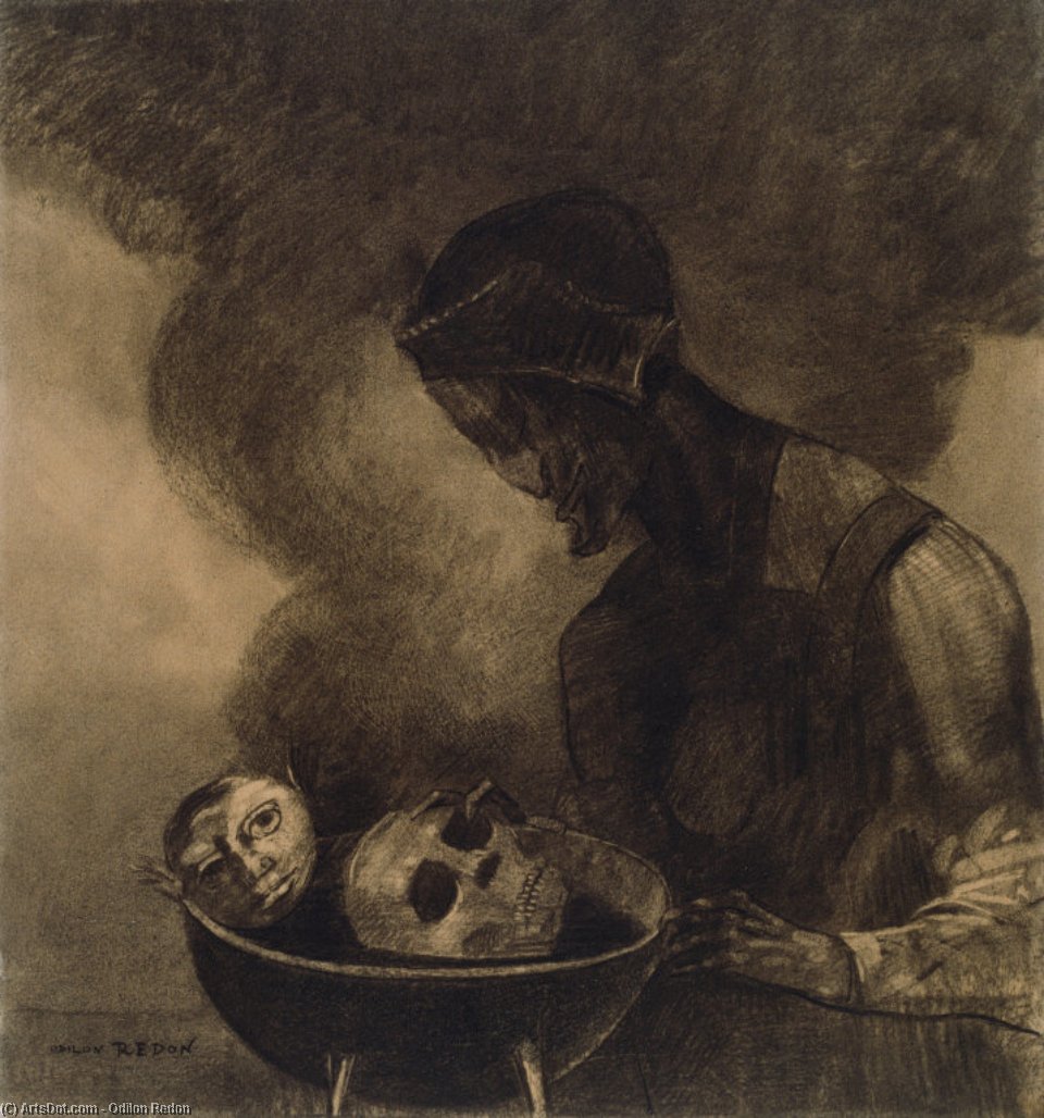 Order Artwork Replica Cauldron of the Sorceress, 1879 by Odilon Redon (1840-1916, France) | ArtsDot.com