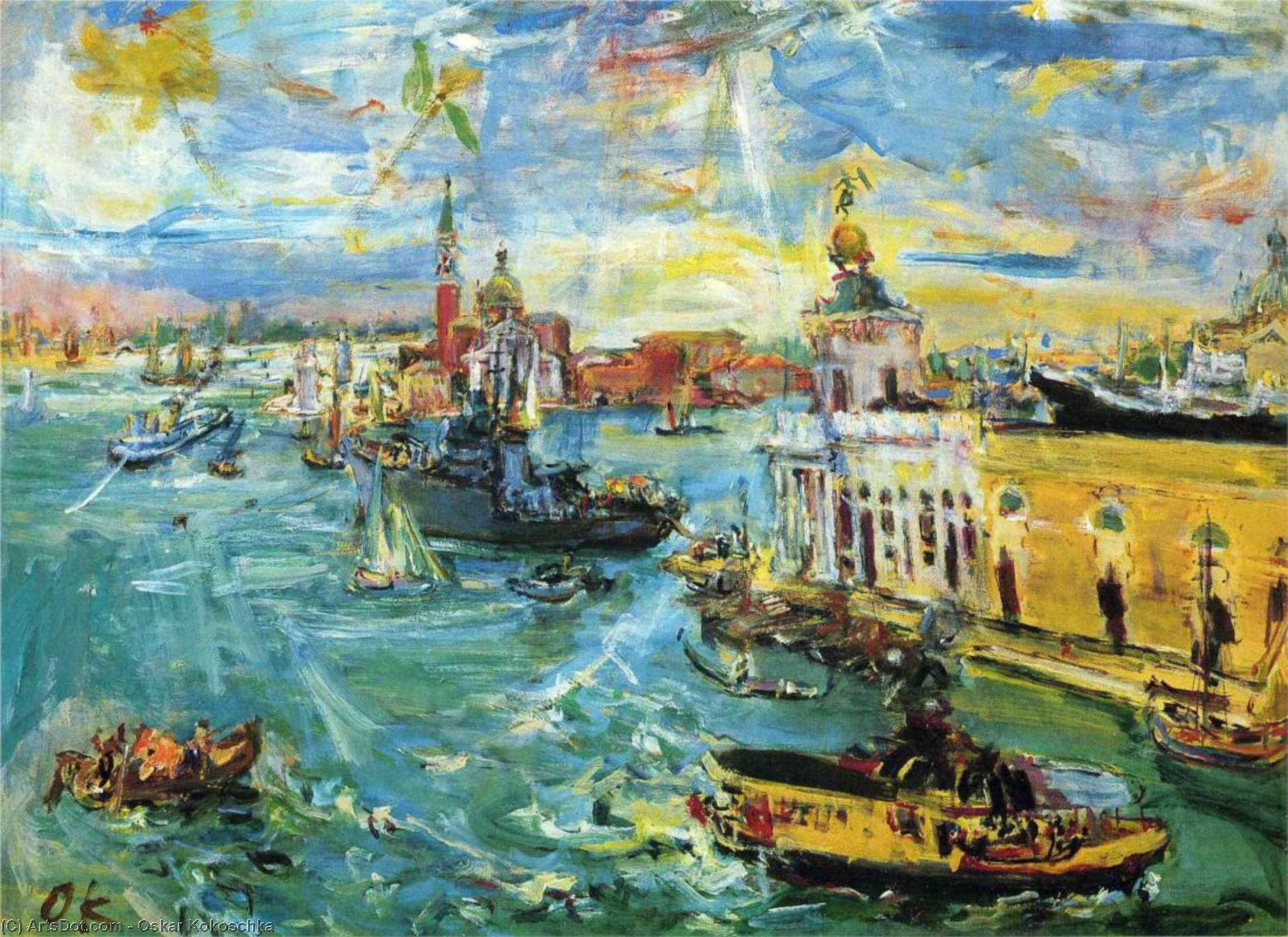 Order Oil Painting Replica Venice Dogana, 1948 by Oskar Kokoschka (Inspired By) (1886-1980, Croatia) | ArtsDot.com
