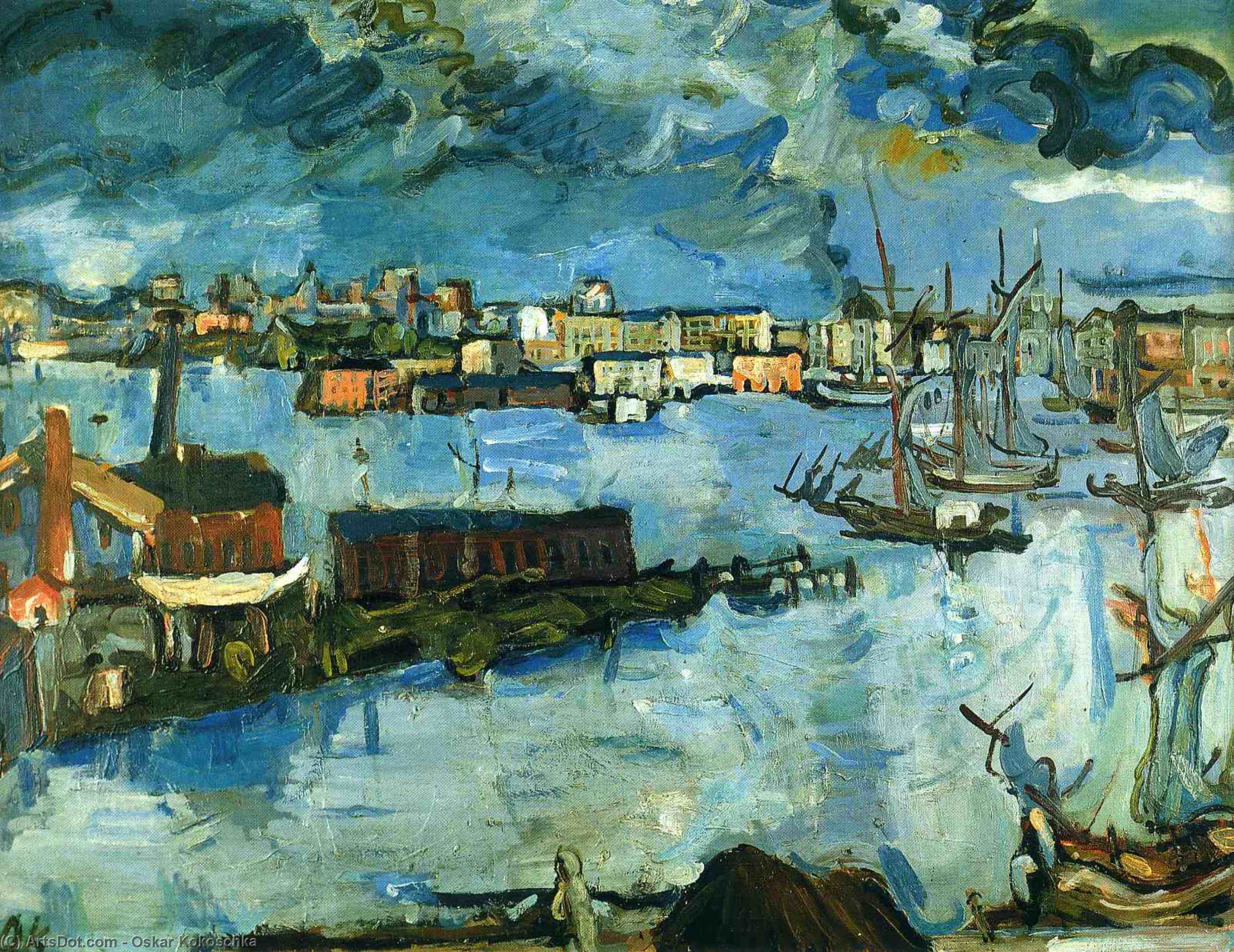 Buy Museum Art Reproductions Stockholm Harbour by Oskar Kokoschka (Inspired By) (1886-1980, Croatia) | ArtsDot.com