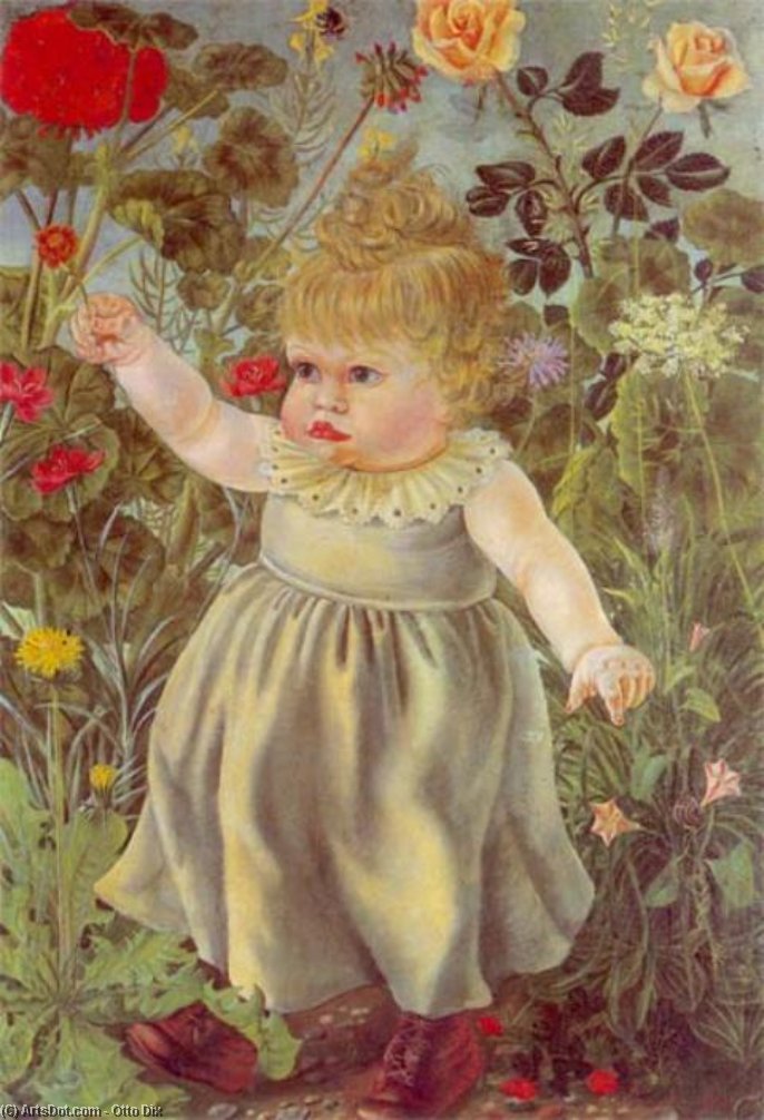 Order Art Reproductions Nelly with Toy by Otto Dix (Inspired By) (1891-1969, Germany) | ArtsDot.com