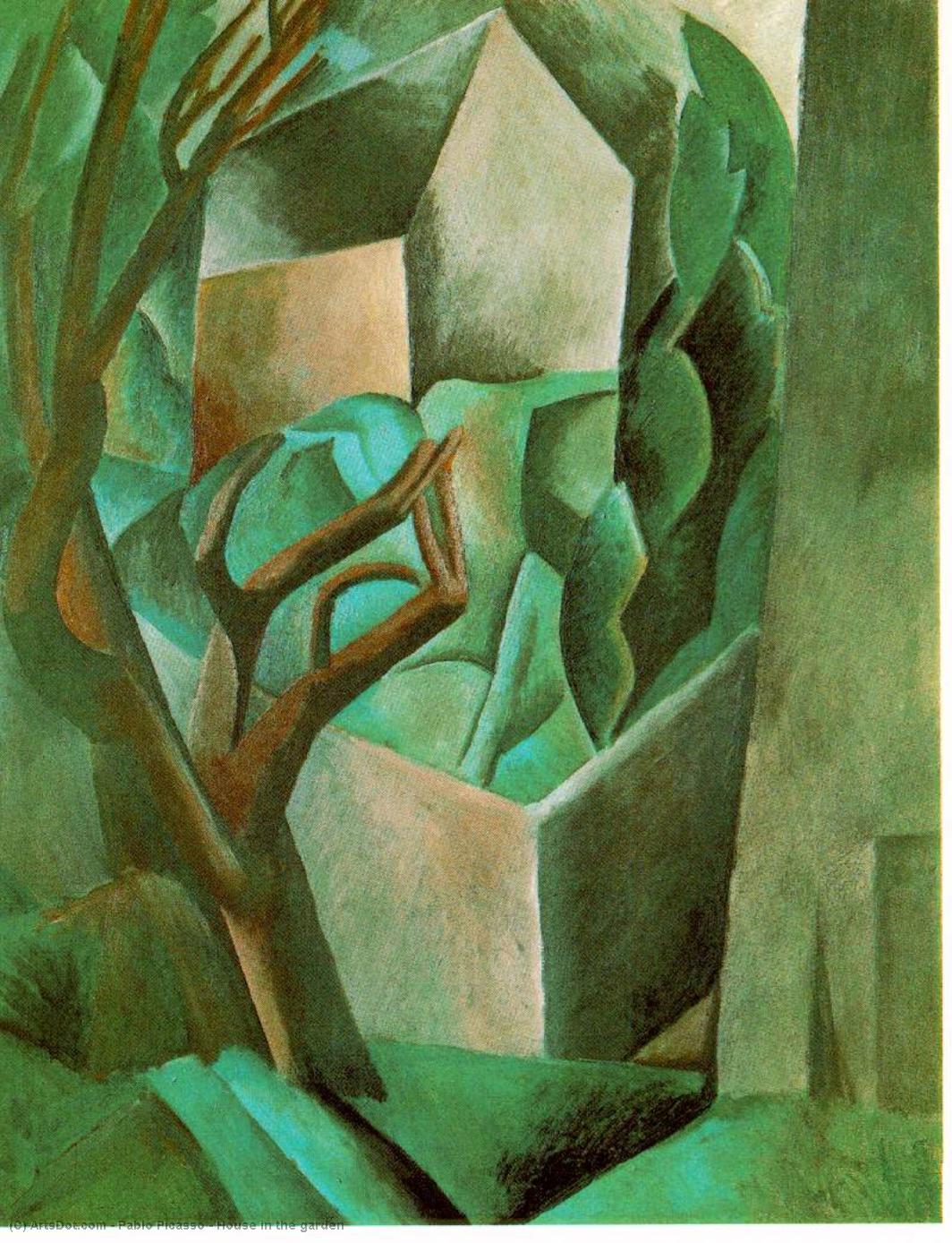 Order Oil Painting Replica House in the garden, 1908 by Pablo Picasso (Inspired By) (1881-1973, Spain) | ArtsDot.com