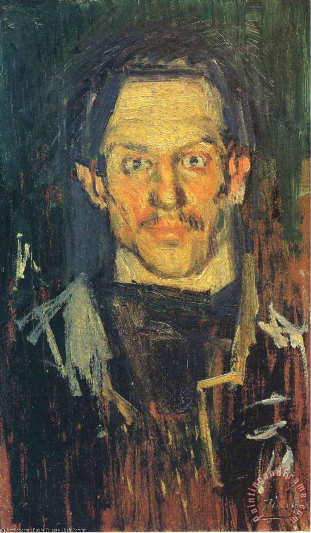 Buy Museum Art Reproductions Self-Portrait, 1901 by Pablo Picasso (Inspired By) (1881-1973, Spain) | ArtsDot.com