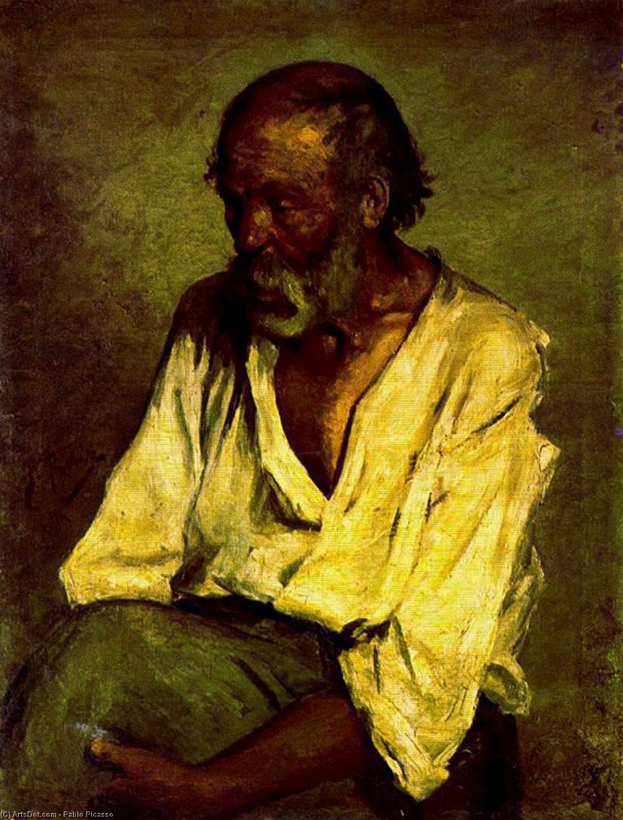 Order Oil Painting Replica The old fisherman, 1895 by Pablo Picasso (Inspired By) (1881-1973, Spain) | ArtsDot.com
