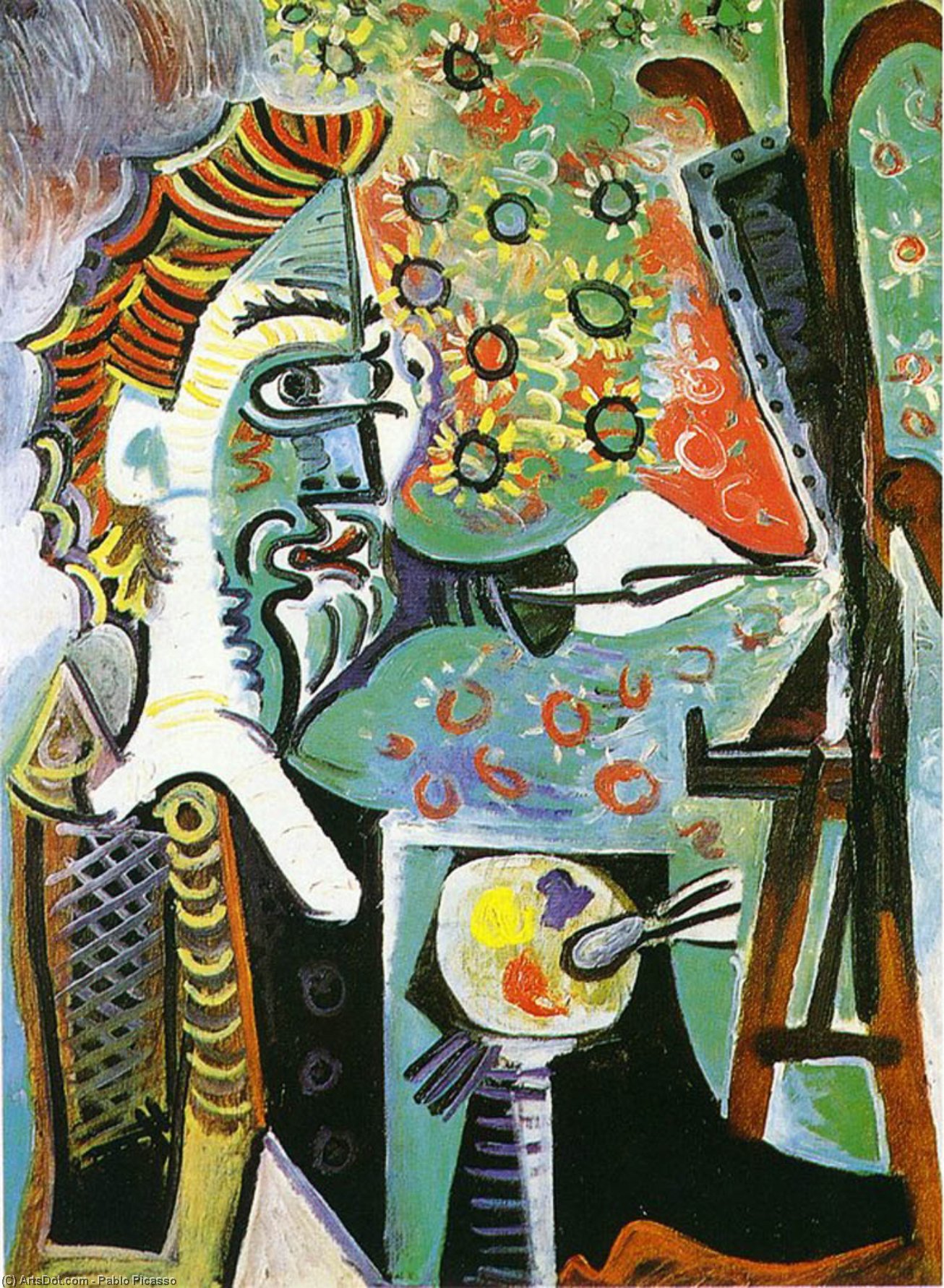 Order Paintings Reproductions An artist, 1963 by Pablo Picasso (Inspired By) (1881-1973, Spain) | ArtsDot.com