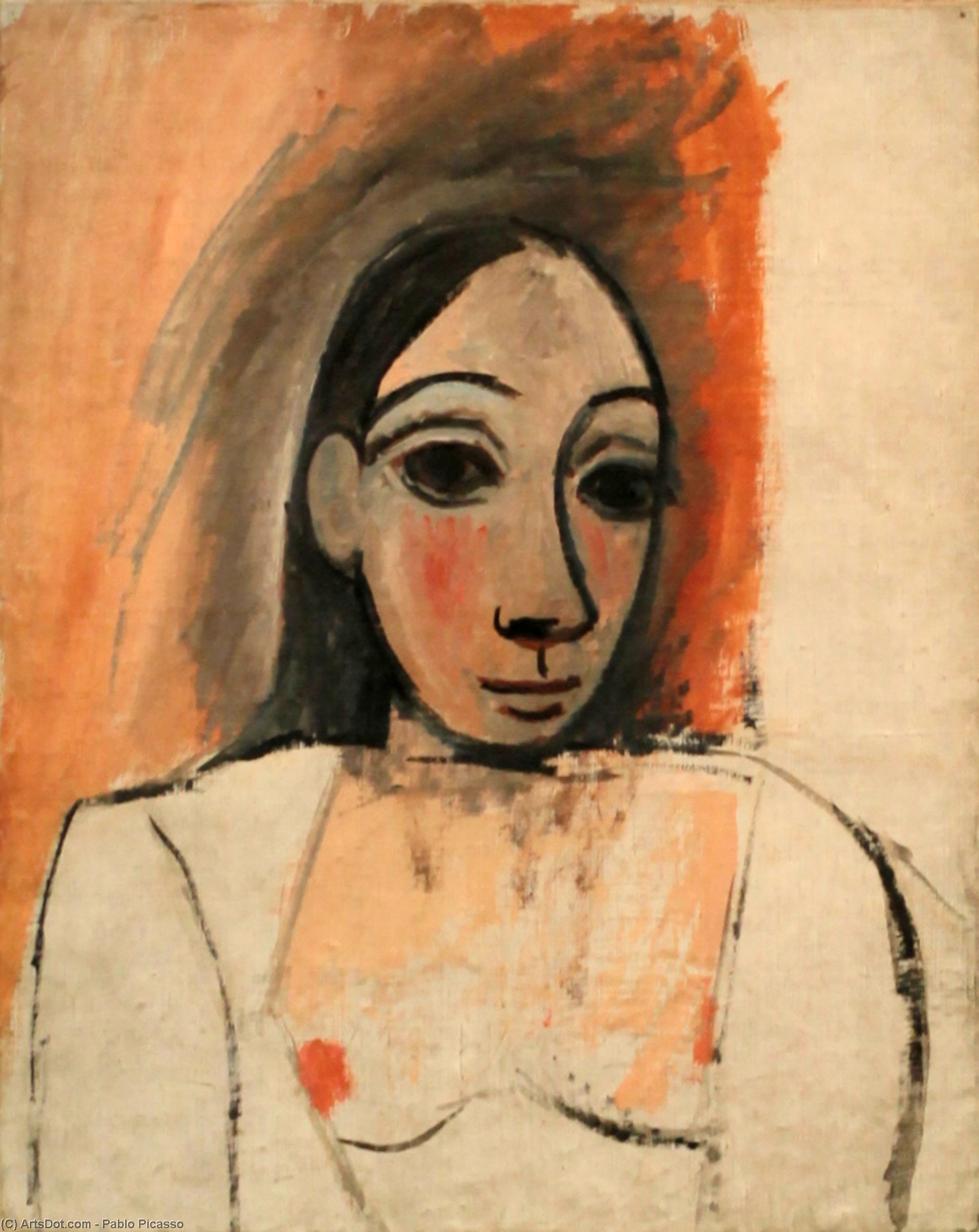 Order Paintings Reproductions Bust of woman, 1907 by Pablo Picasso (Inspired By) (1881-1973, Spain) | ArtsDot.com