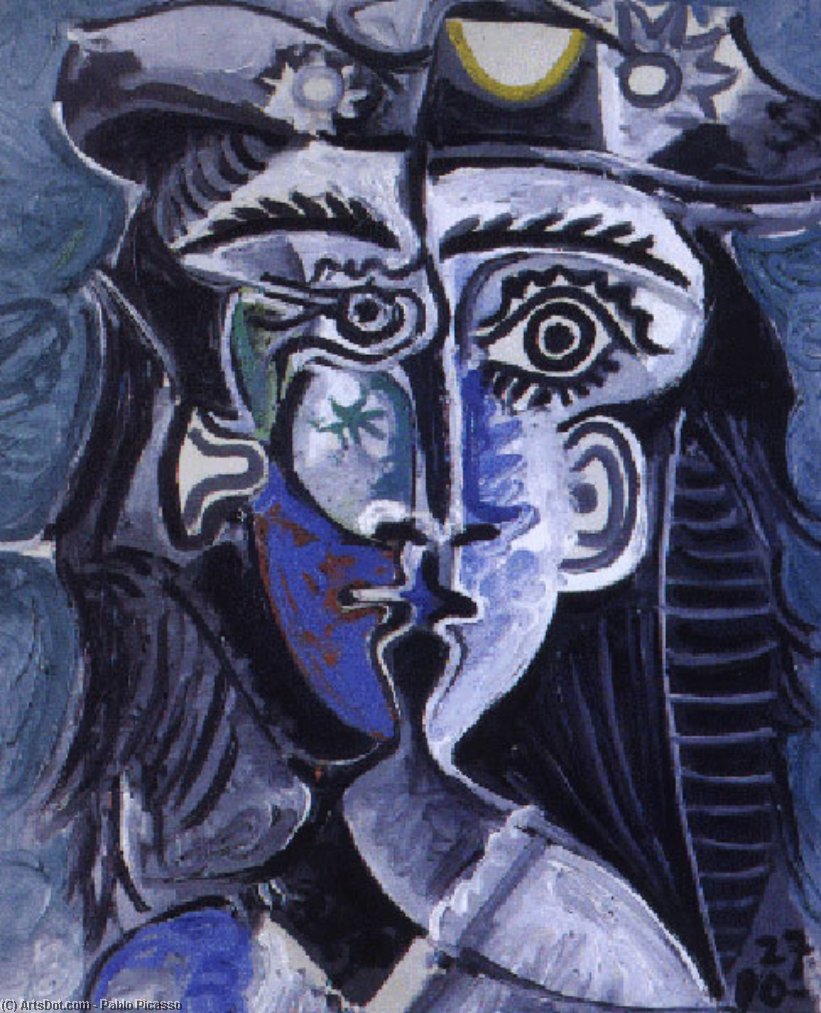 Buy Museum Art Reproductions Woman with hat, 1962 by Pablo Picasso (Inspired By) (1881-1973, Spain) | ArtsDot.com