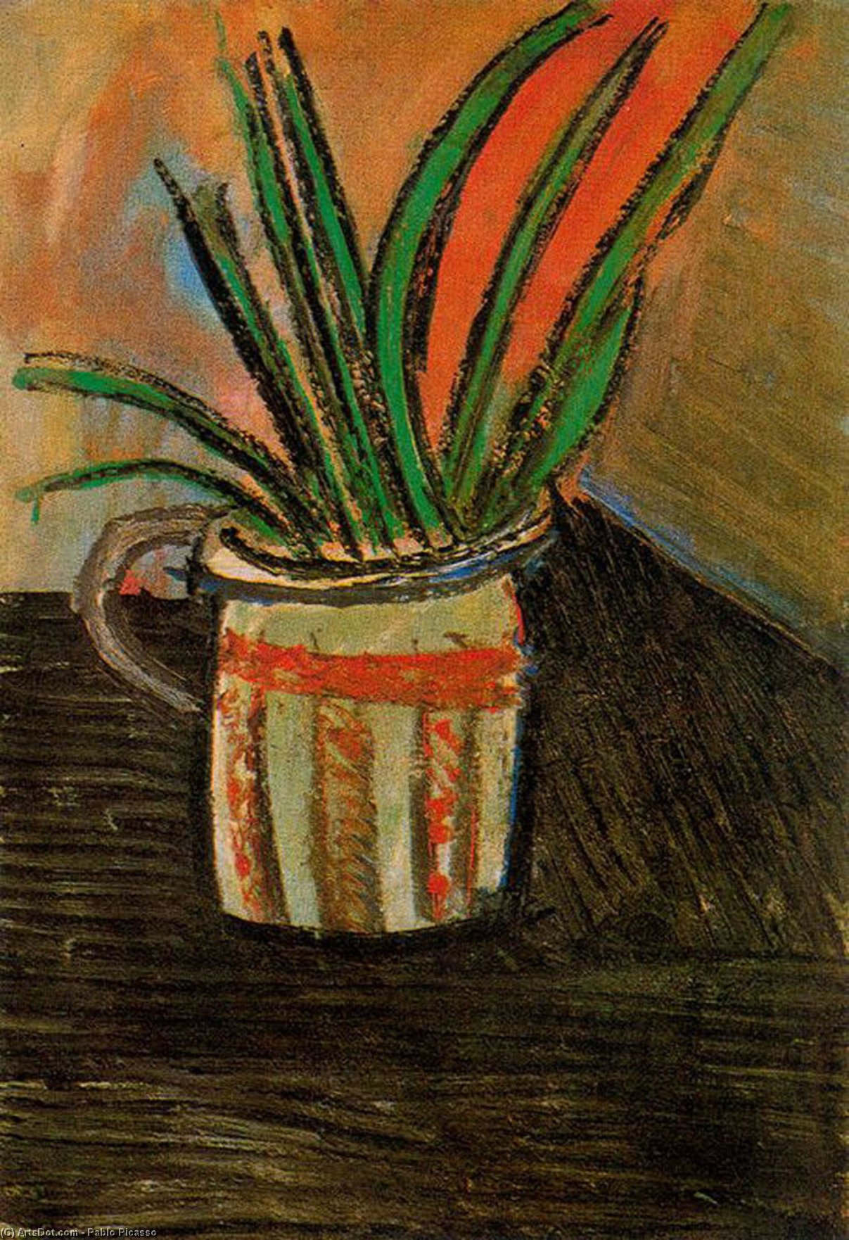 Order Oil Painting Replica Exotic Flowers, 1907 by Pablo Picasso (Inspired By) (1881-1973, Spain) | ArtsDot.com
