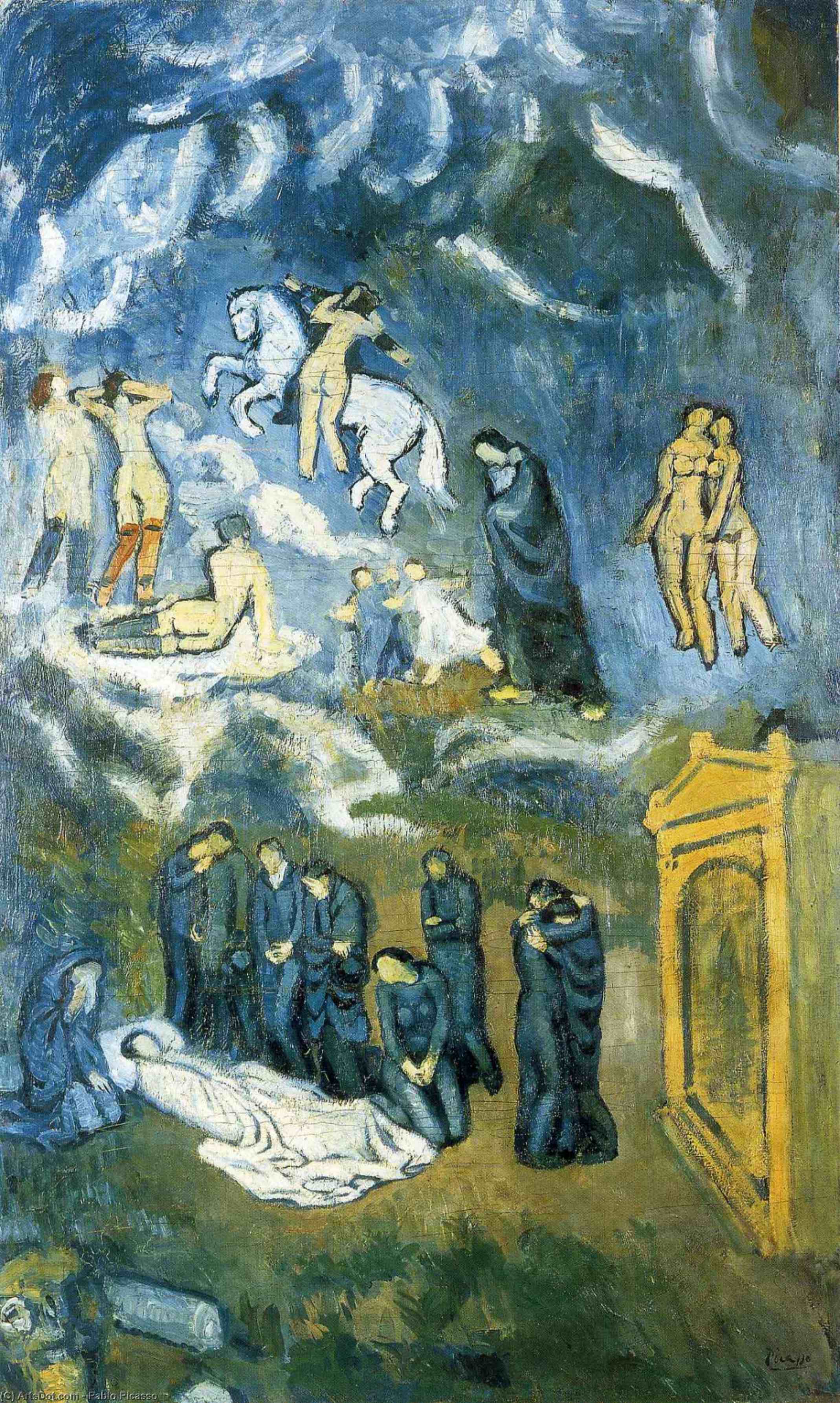 Order Oil Painting Replica Evocation (The Burial of Casagemas), 1901 by Pablo Picasso (Inspired By) (1881-1973, Spain) | ArtsDot.com