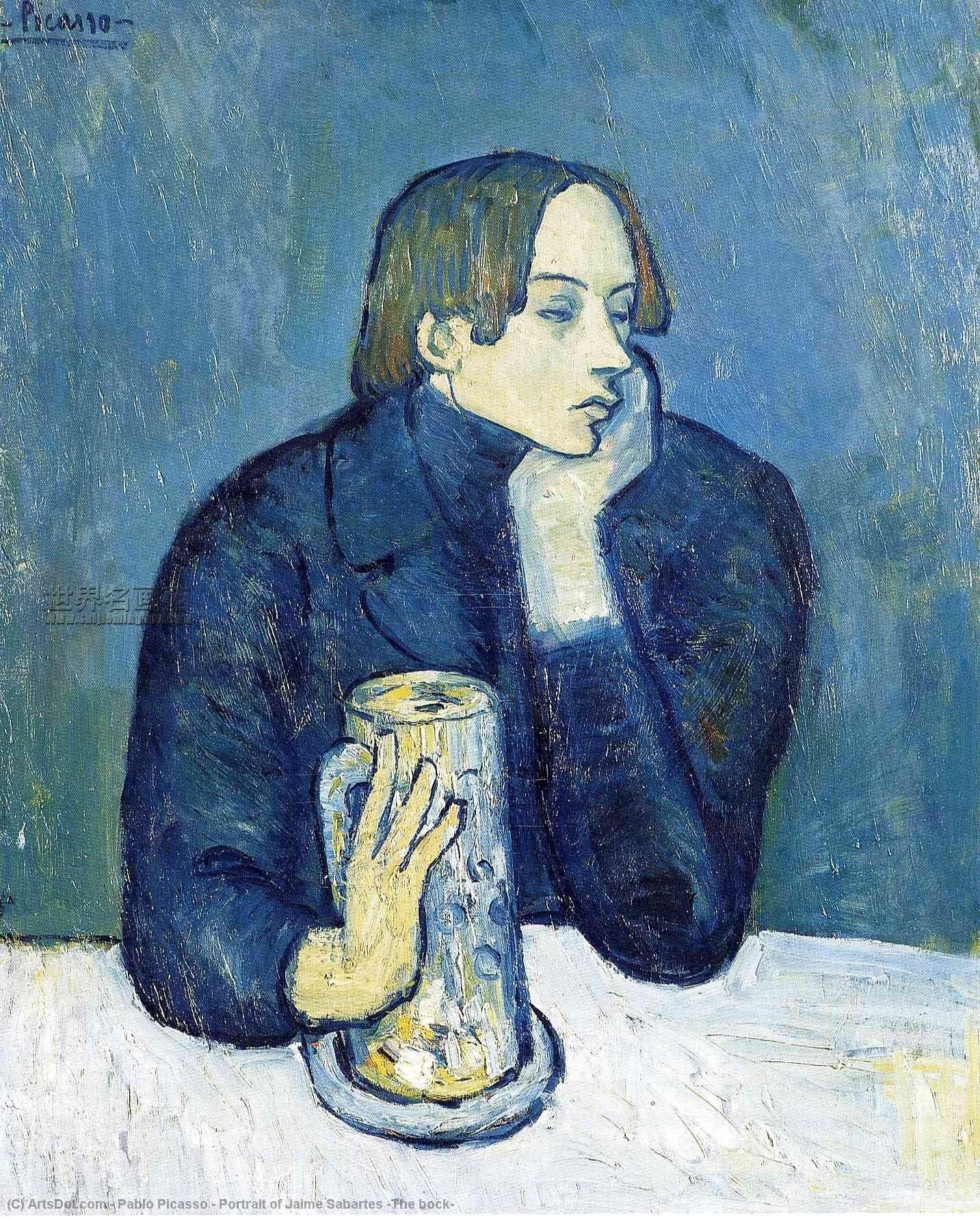 Order Oil Painting Replica Portrait of Jaime Sabartes (The bock), 1901 by Pablo Picasso (Inspired By) (1881-1973, Spain) | ArtsDot.com